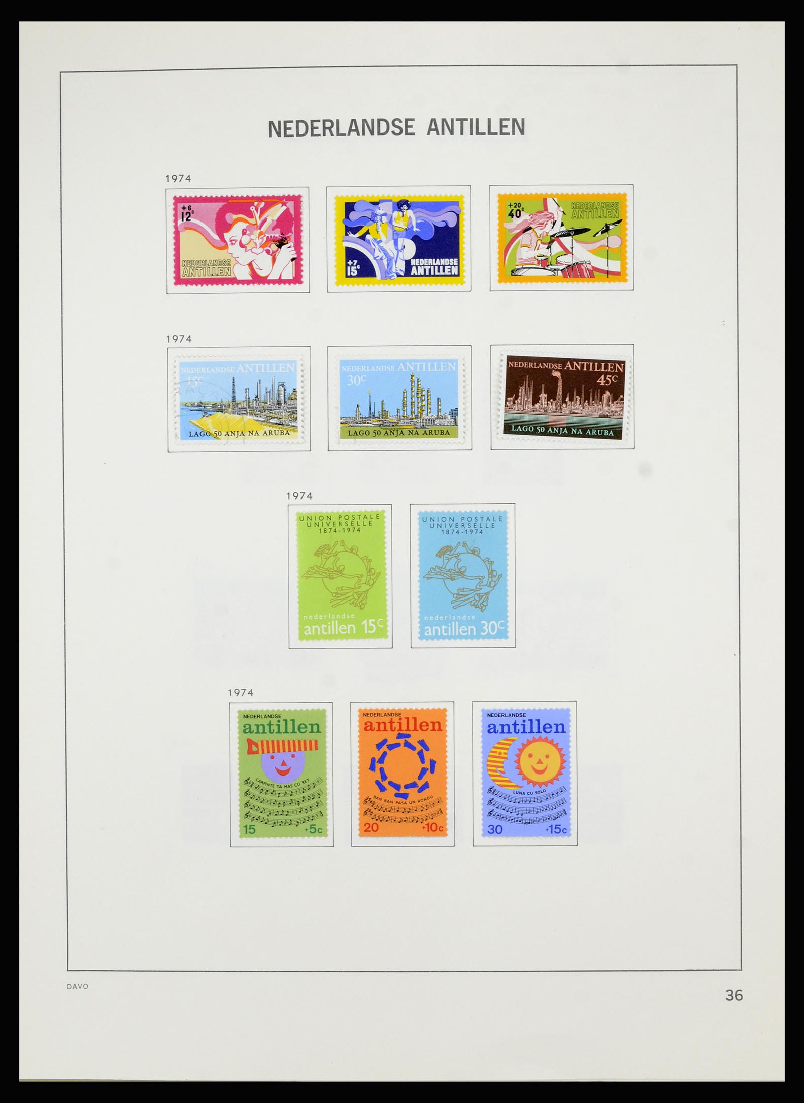 36803 047 - Postzegelverzameling 36803 Curaçao en Nederlandse Antillen 1873-1976.