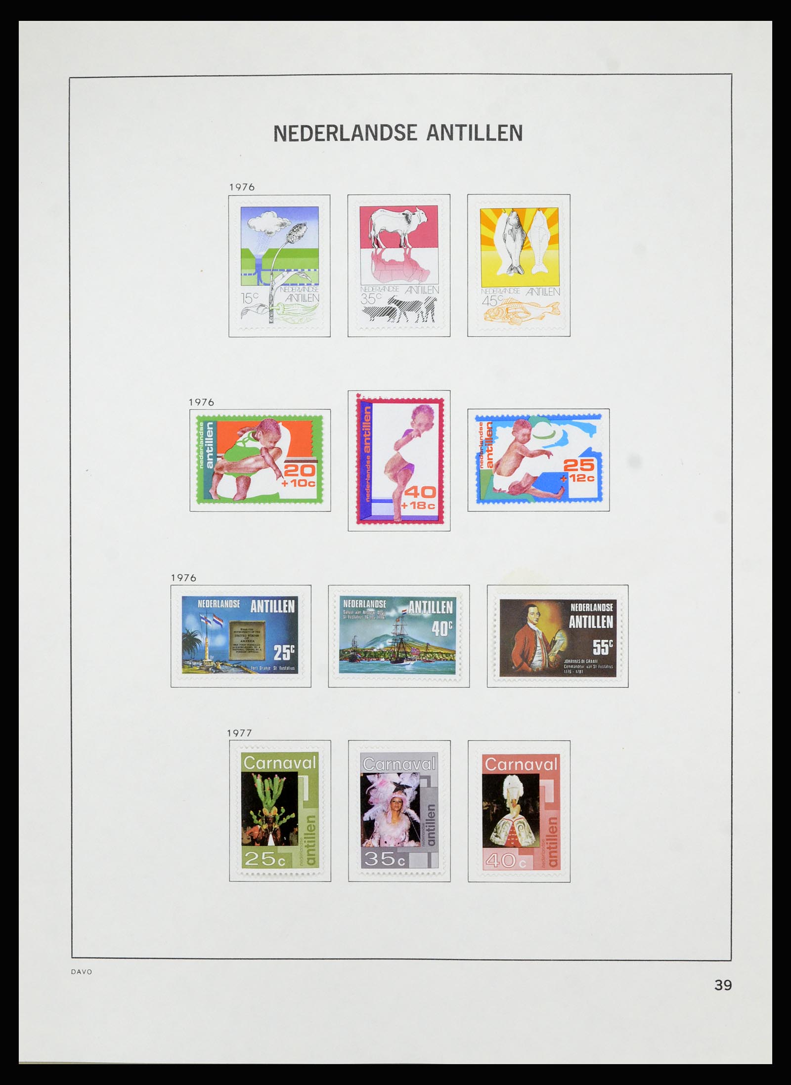 36803 050 - Postzegelverzameling 36803 Curaçao en Nederlandse Antillen 1873-1976.