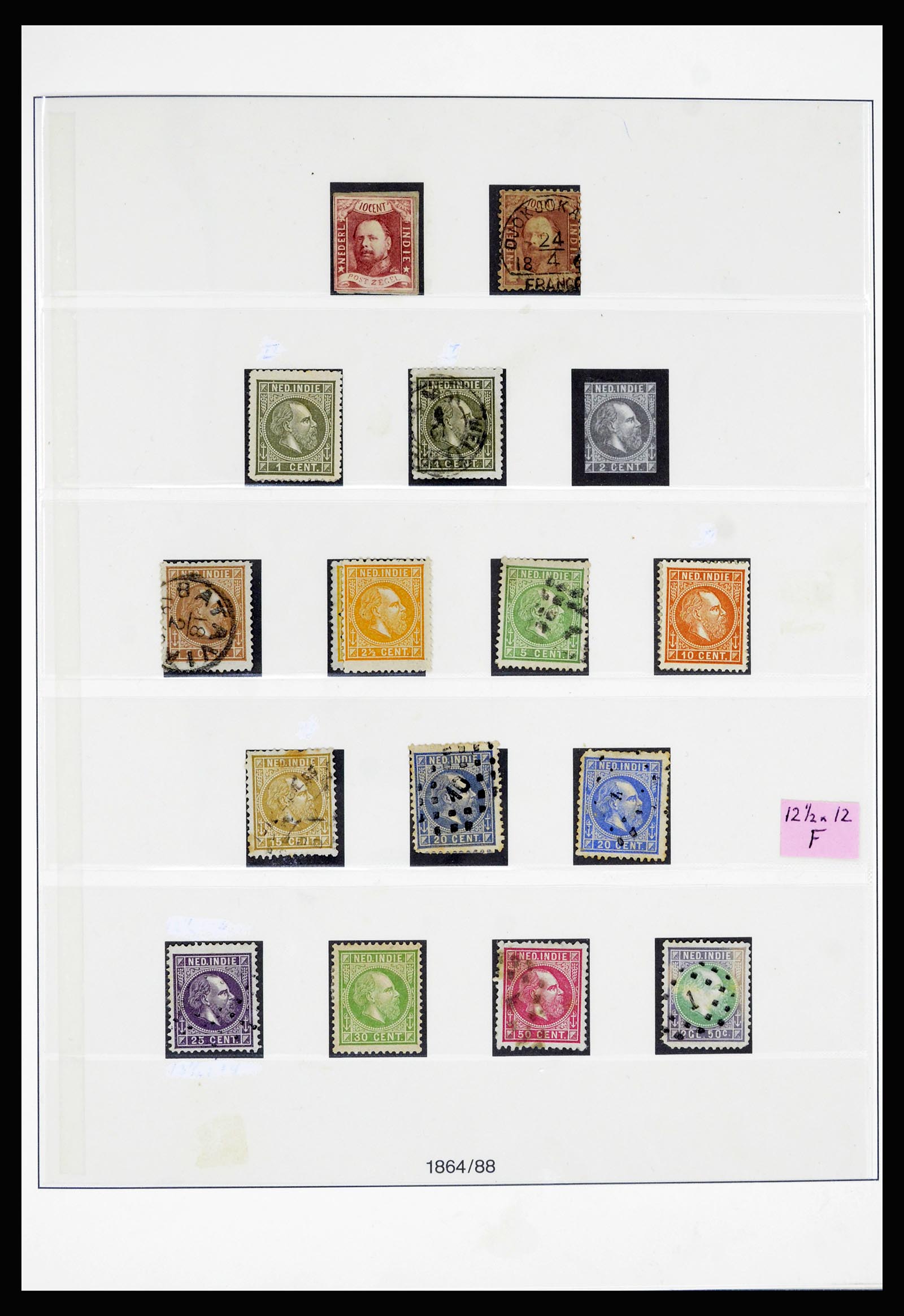 36804 001 - Postzegelverzameling 36804 Nederlands Indië 1864-1948.