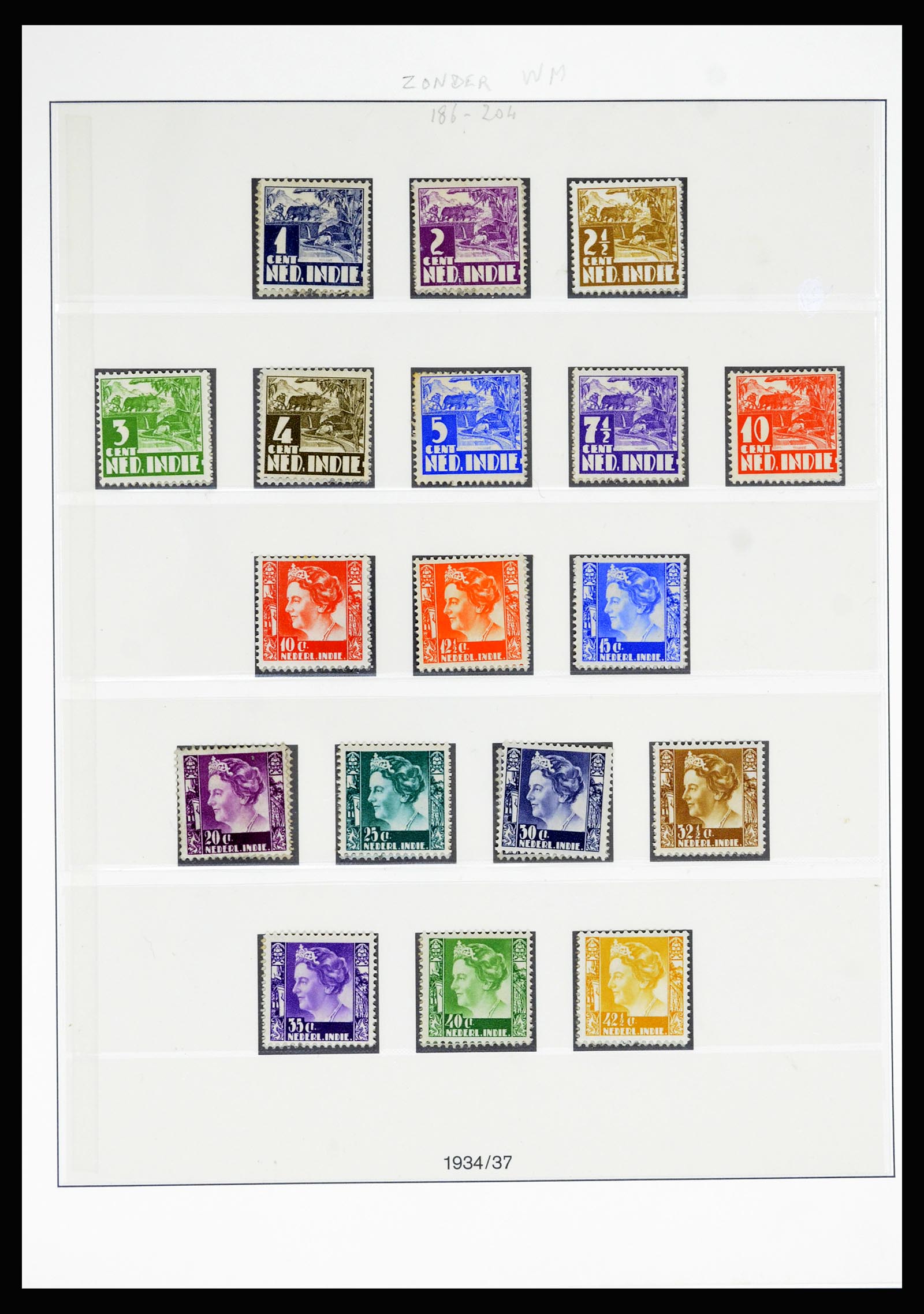 36804 039 - Postzegelverzameling 36804 Nederlands Indië 1864-1948.