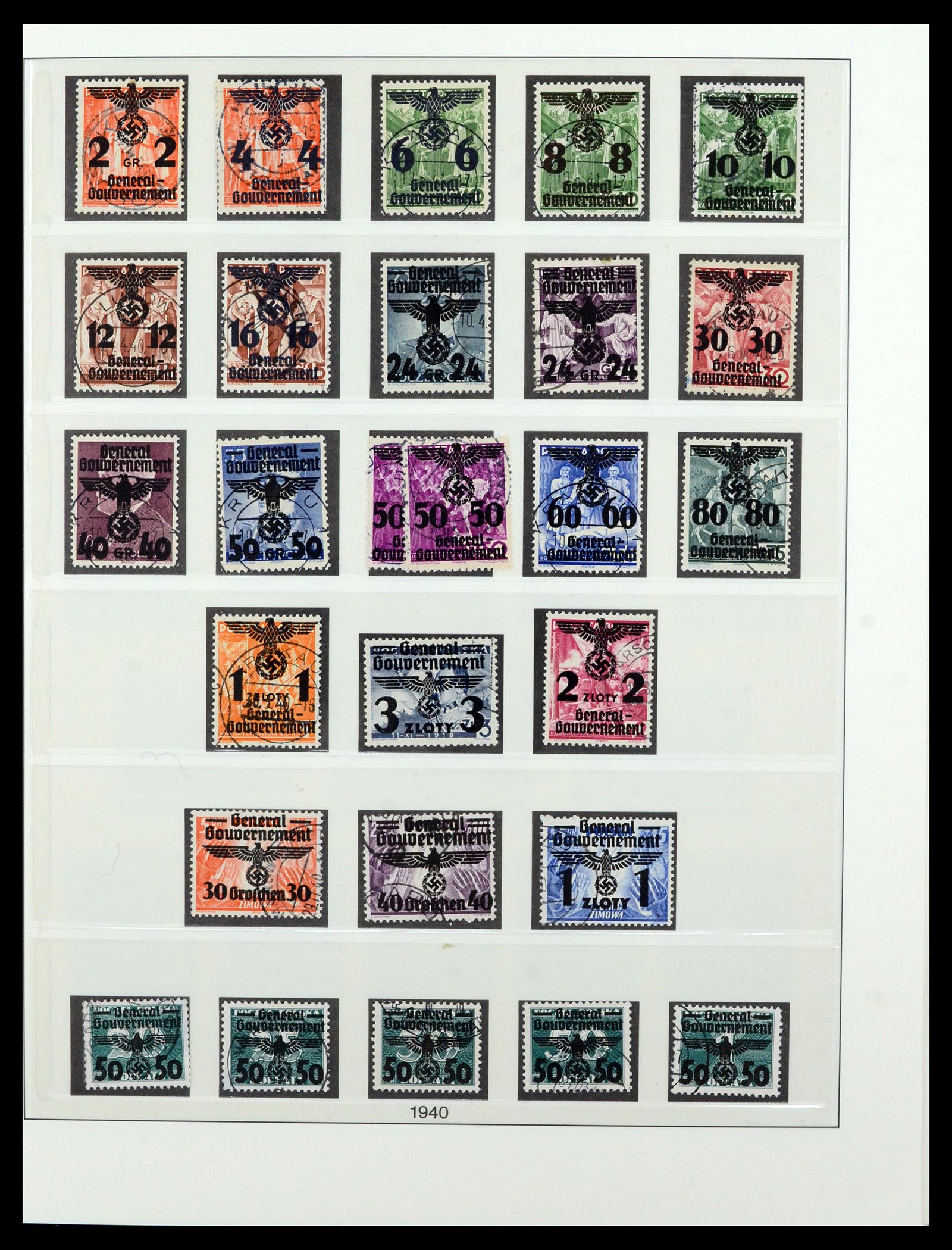 36805 004 - Postzegelverzameling 36805 Duitse bezettingen WO II 1939-1945.
