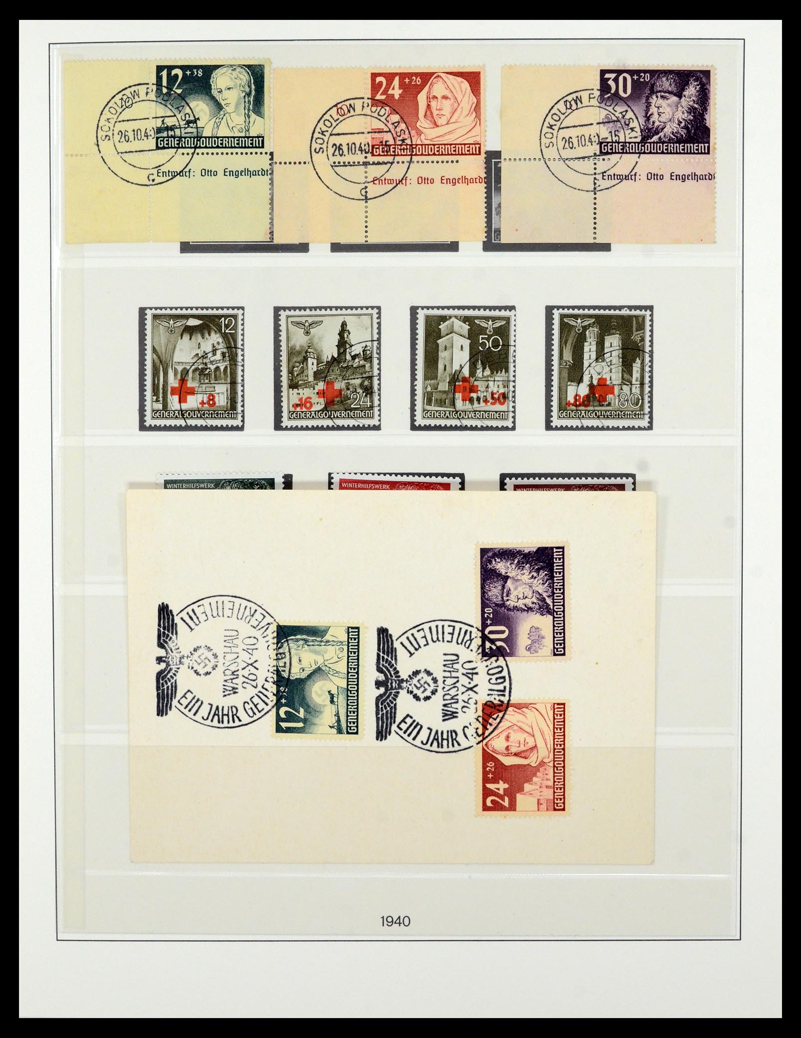 36805 008 - Postzegelverzameling 36805 Duitse bezettingen WO II 1939-1945.