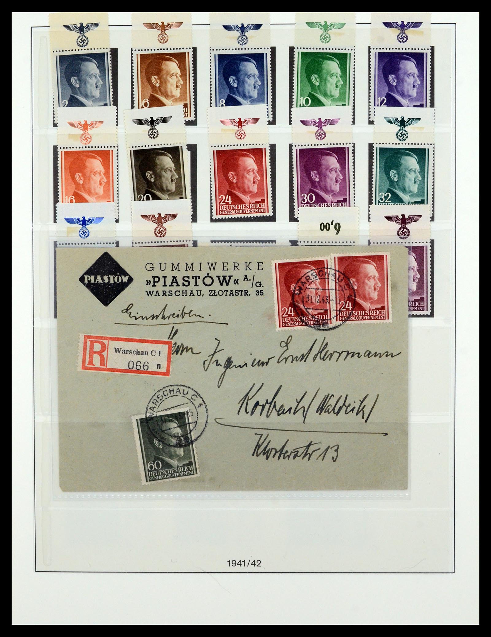 36805 009 - Postzegelverzameling 36805 Duitse bezettingen WO II 1939-1945.
