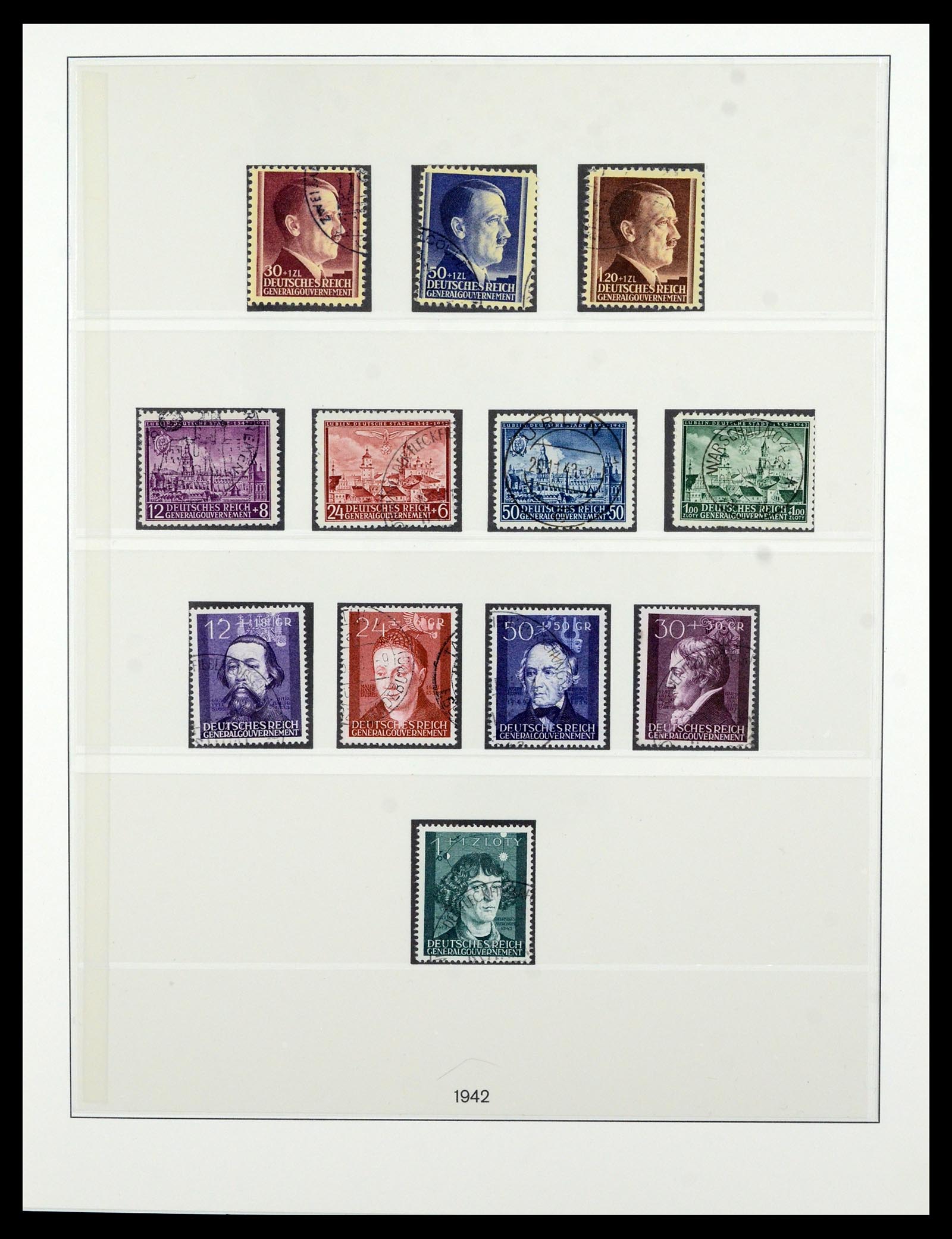 36805 014 - Postzegelverzameling 36805 Duitse bezettingen WO II 1939-1945.