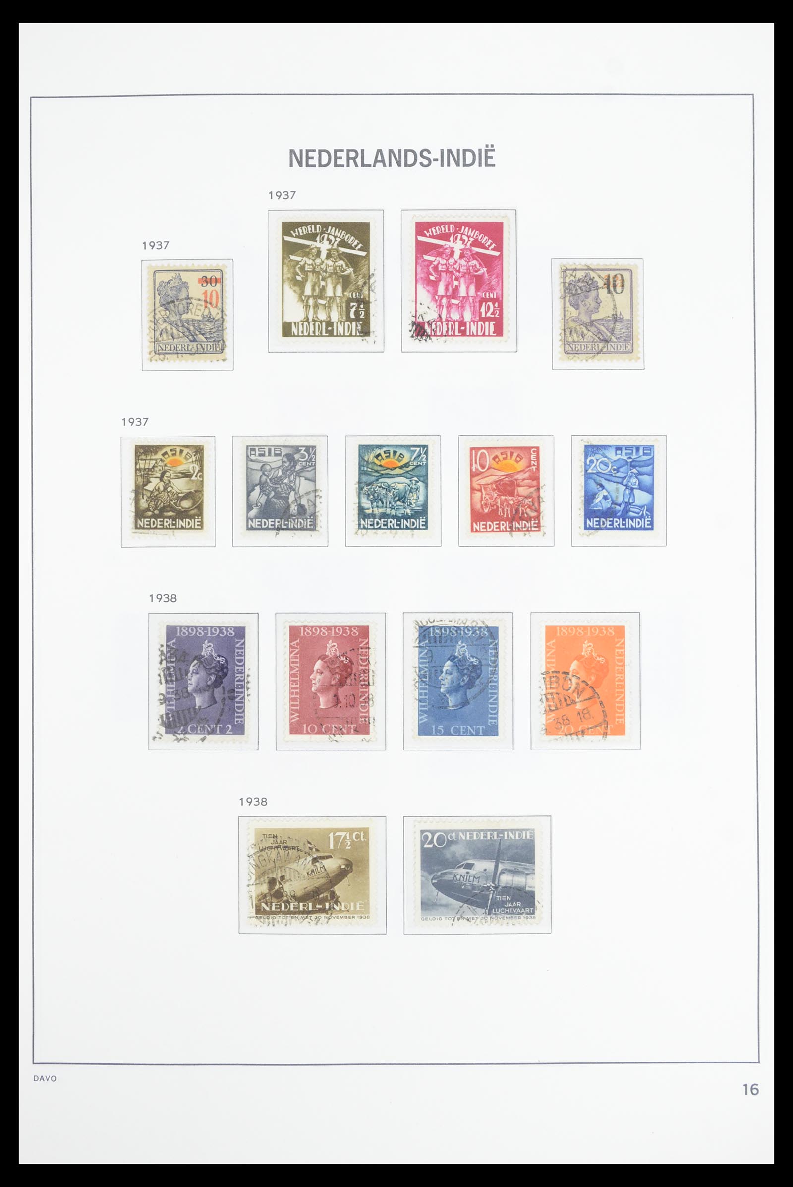 36806 013 - Postzegelverzameling 36806 Nederlands Indië 1864-1948.