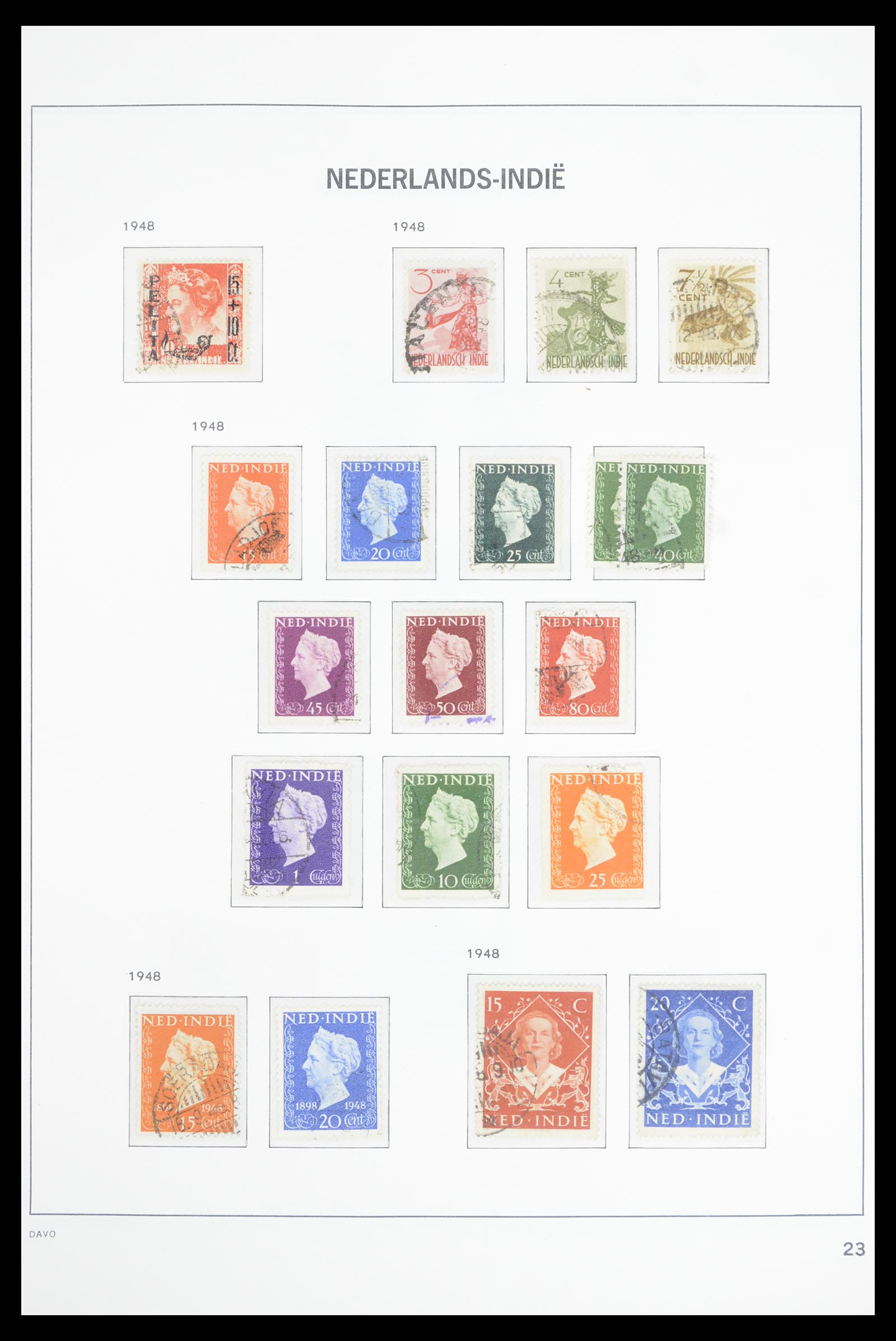 36806 020 - Postzegelverzameling 36806 Nederlands Indië 1864-1948.