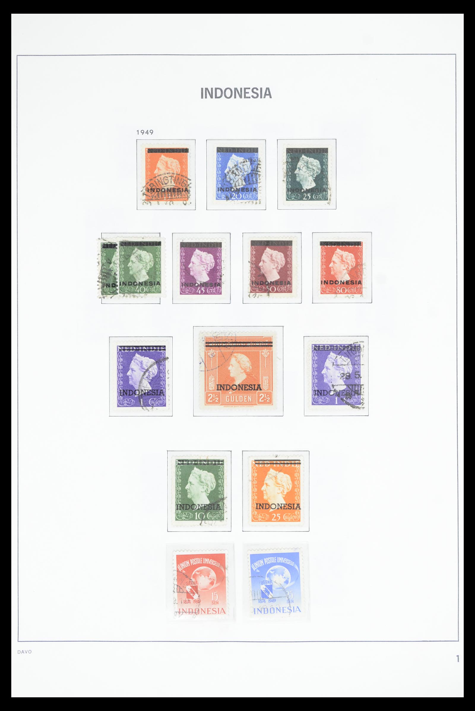 36806 028 - Postzegelverzameling 36806 Nederlands Indië 1864-1948.