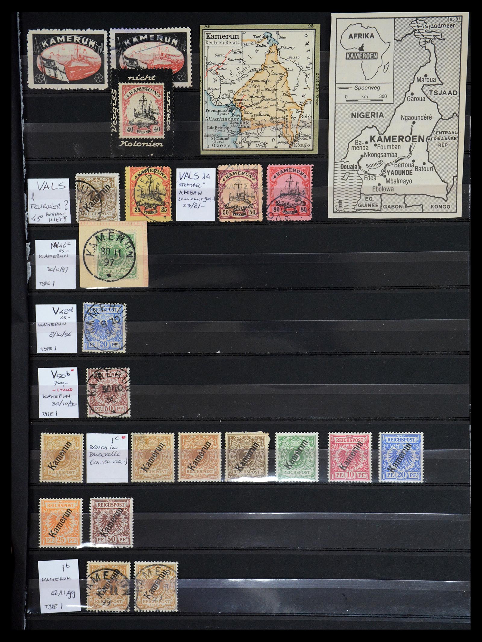 36808 001 - Postzegelverzameling 36808 Duits Kameroen 1890-1915.