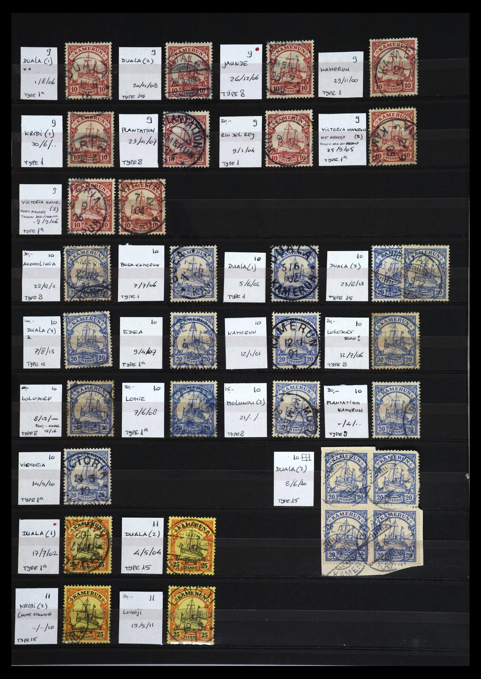36808 004 - Postzegelverzameling 36808 Duits Kameroen 1890-1915.