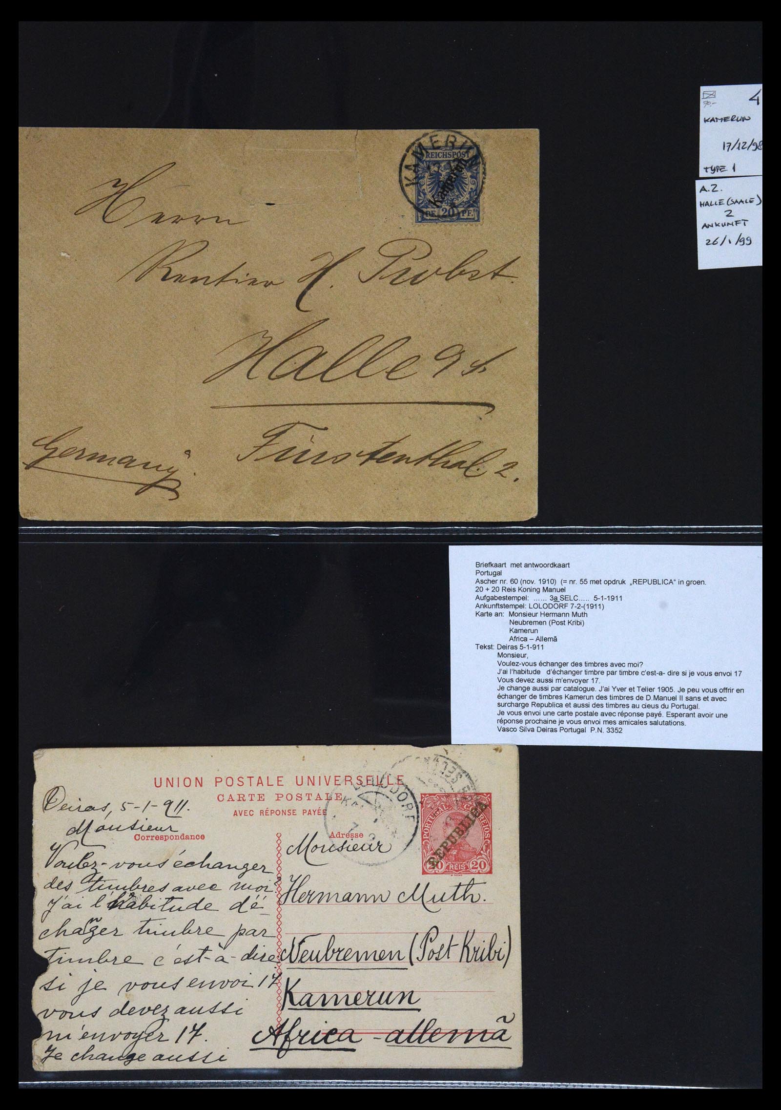 36808 011 - Postzegelverzameling 36808 Duits Kameroen 1890-1915.