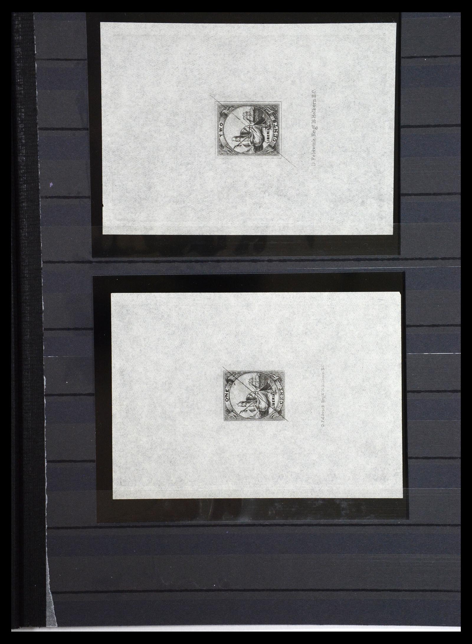 36809 003 - Postzegelverzameling 36809 Liberia proeven 1860.