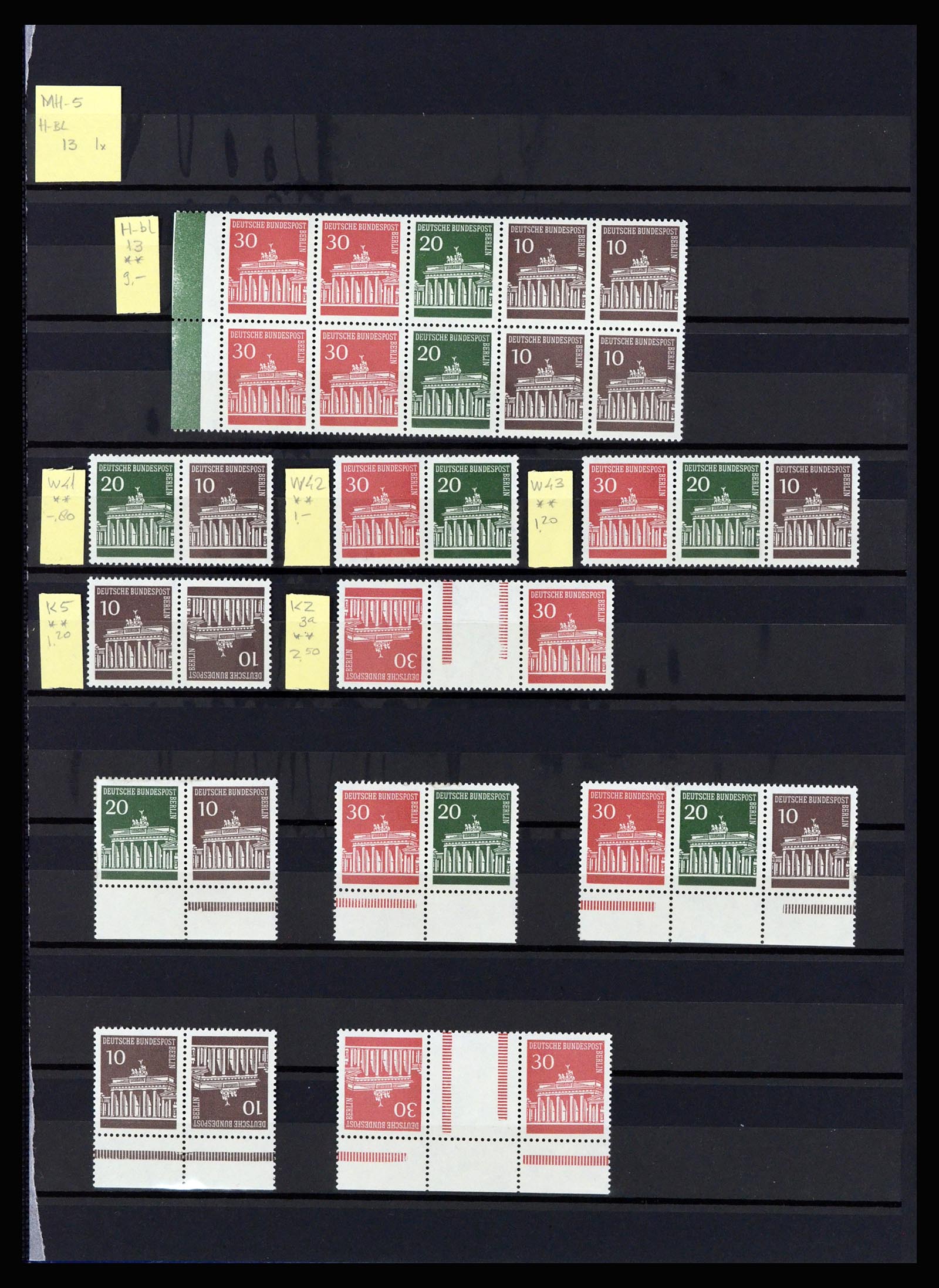 36813 007 - Stamp collection 36813 Berlin combinations 1949-1980.