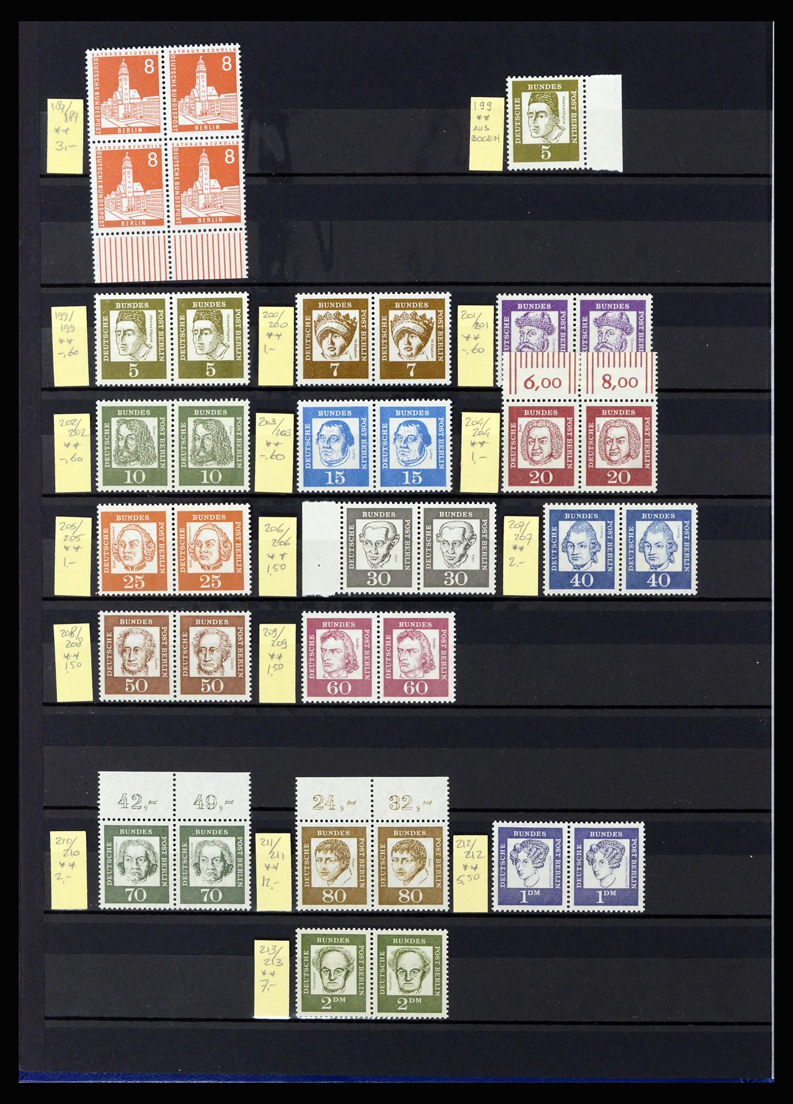 36813 023 - Postzegelverzameling 36813 Berlijn combinaties 1949-1980.