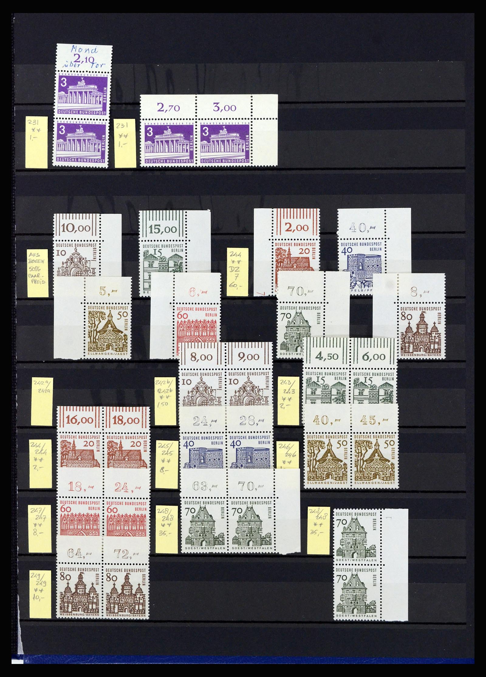 36813 024 - Stamp collection 36813 Berlin combinations 1949-1980.