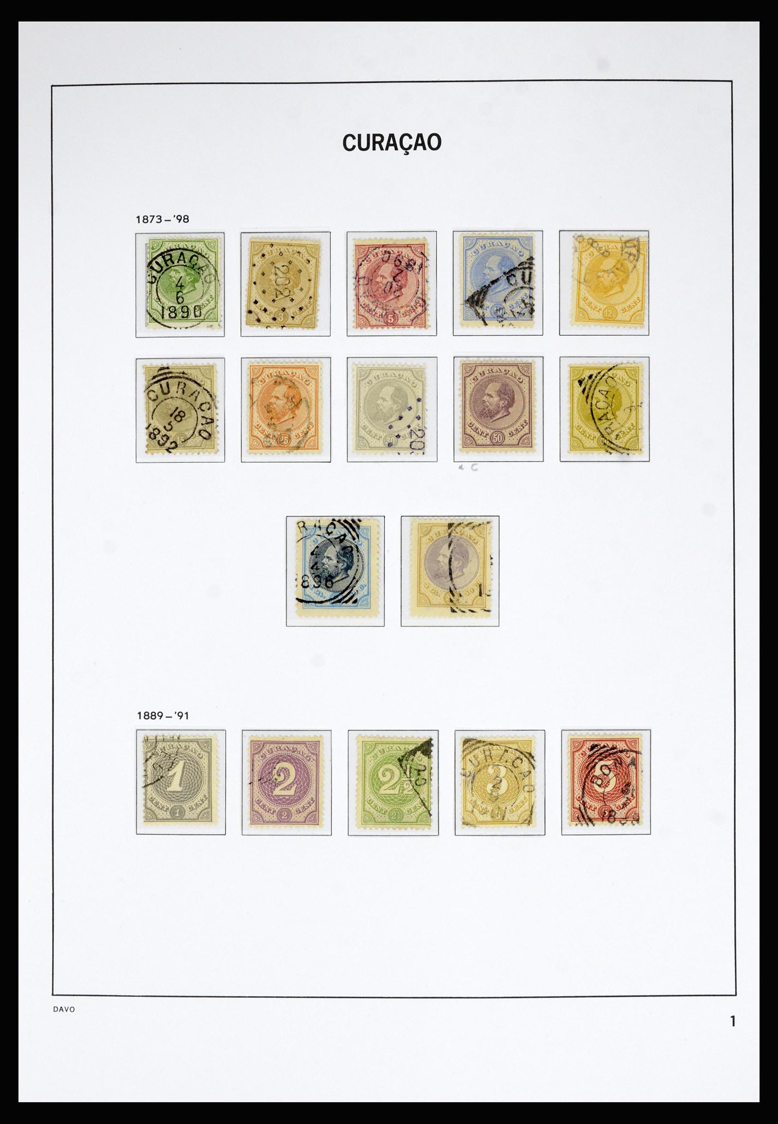 36815 001 - Stamp collection 36815 Curaçao and Netherlands Antilles 1873-2010.