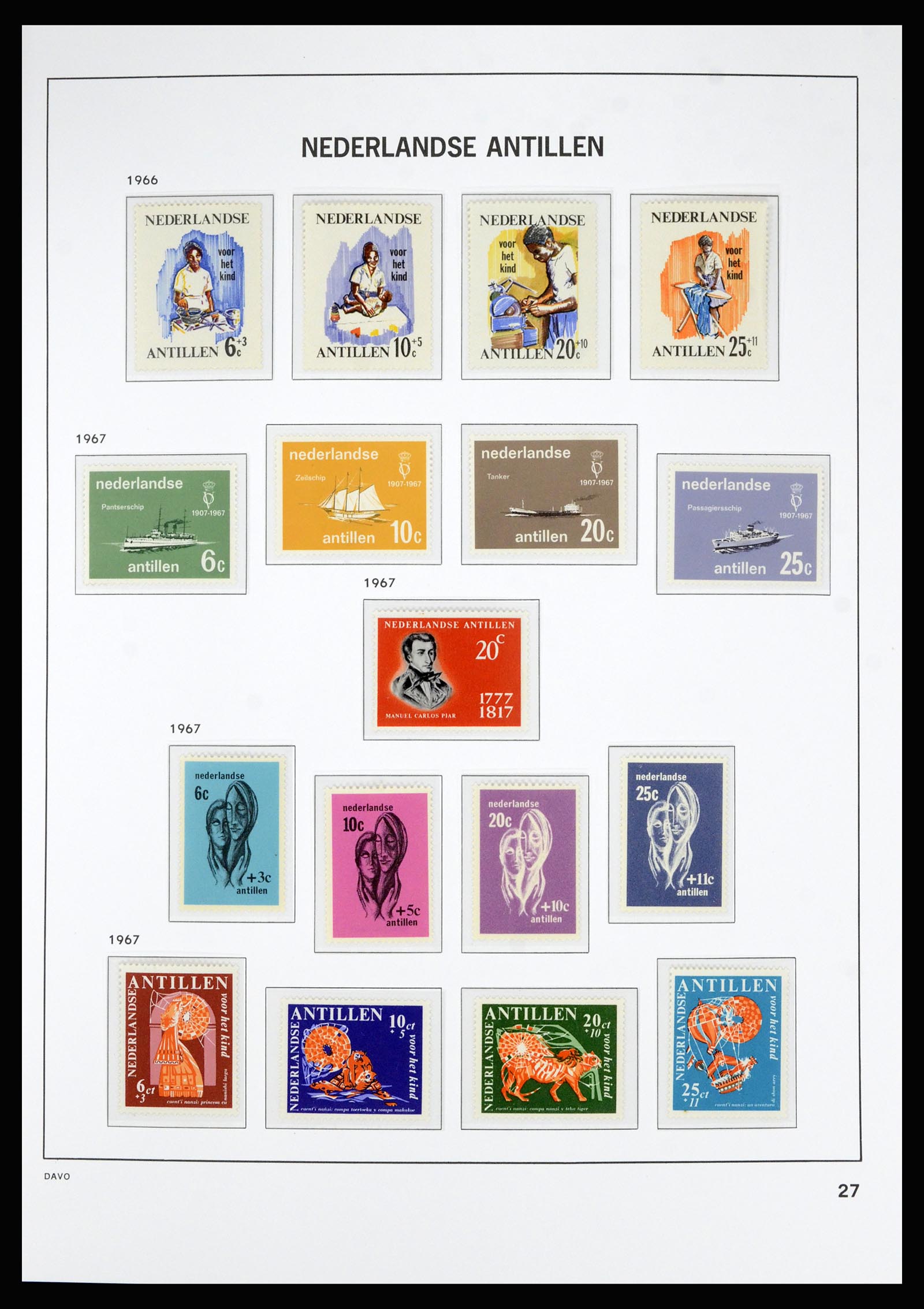 36815 038 - Postzegelverzameling 36815 Curaçao en Nederlandse Antillen 1873-2010.