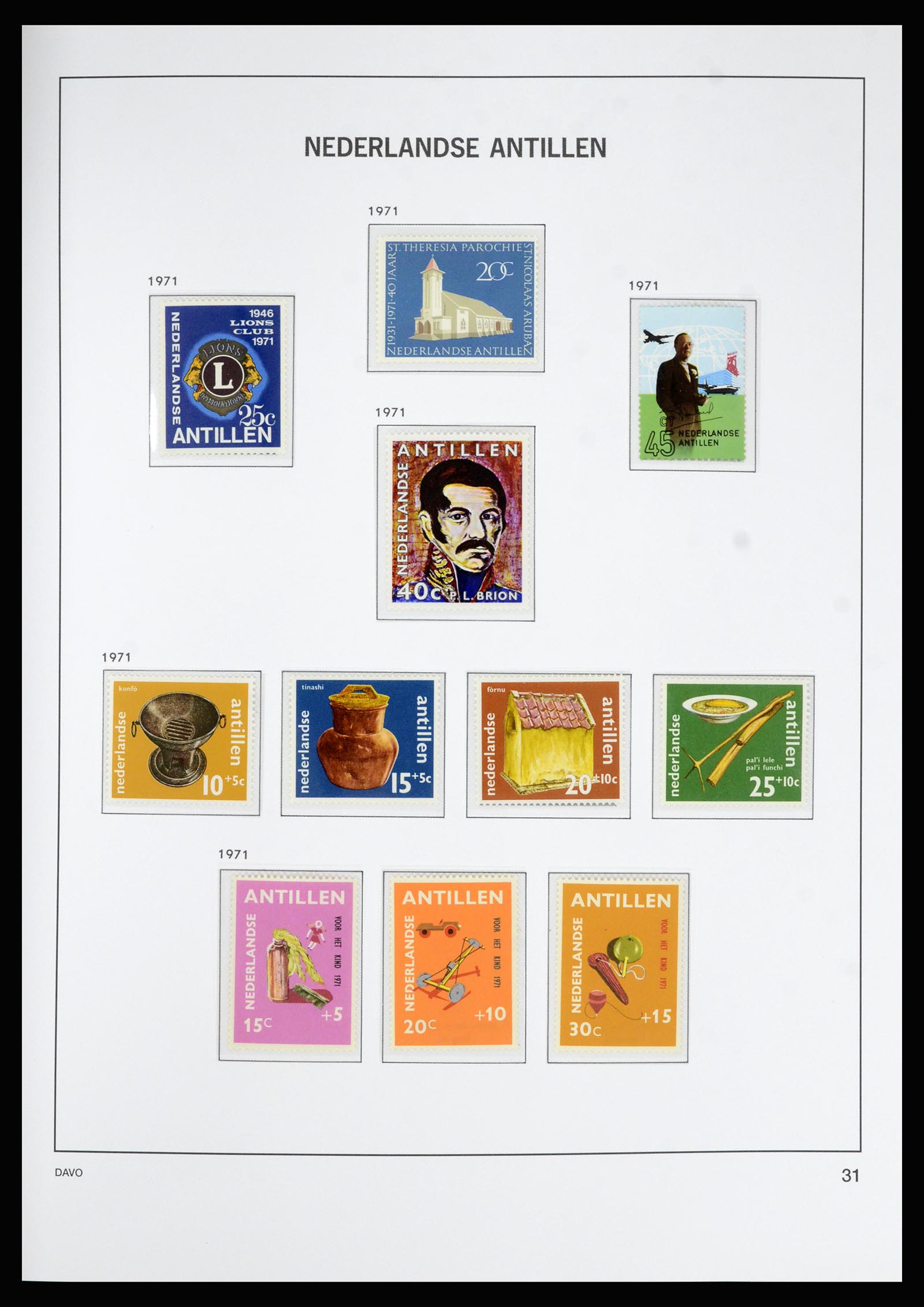 36815 042 - Postzegelverzameling 36815 Curaçao en Nederlandse Antillen 1873-2010.