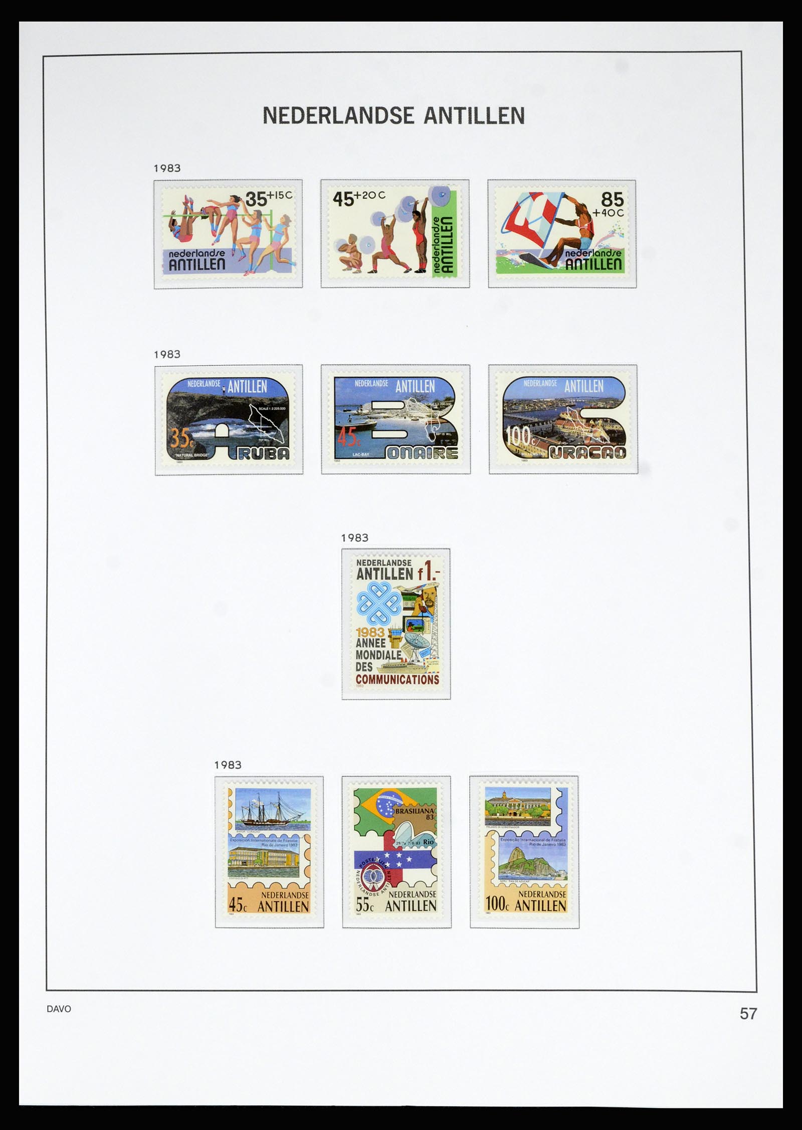 36815 082 - Postzegelverzameling 36815 Curaçao en Nederlandse Antillen 1873-2010.