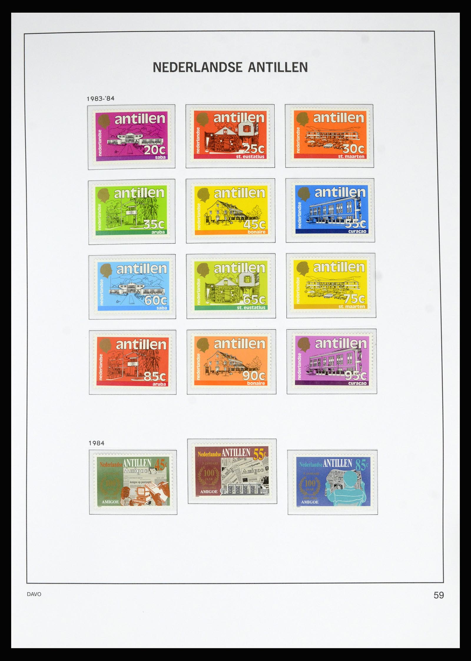 36815 084 - Postzegelverzameling 36815 Curaçao en Nederlandse Antillen 1873-2010.