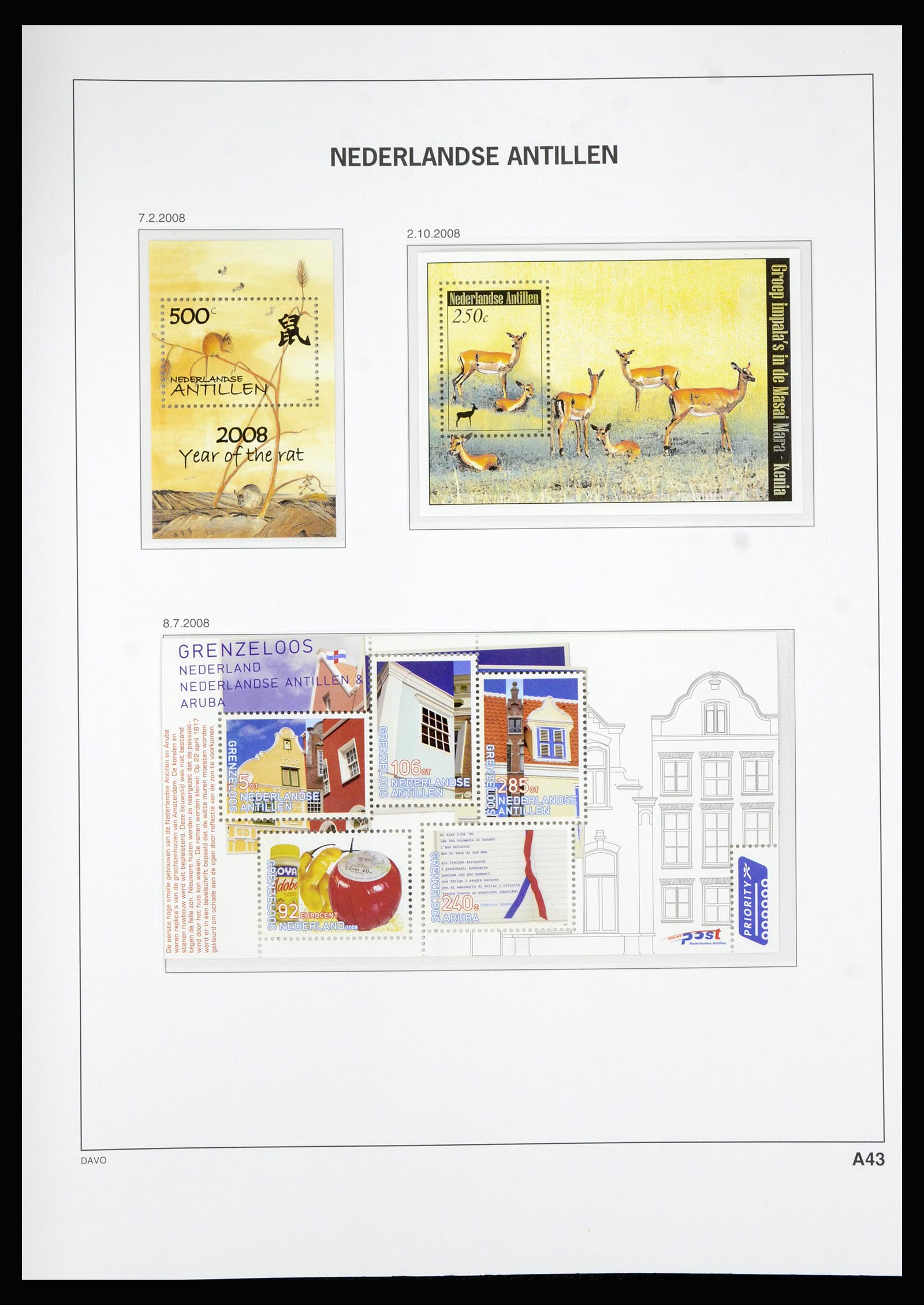 36815 230 - Postzegelverzameling 36815 Curaçao en Nederlandse Antillen 1873-2010.