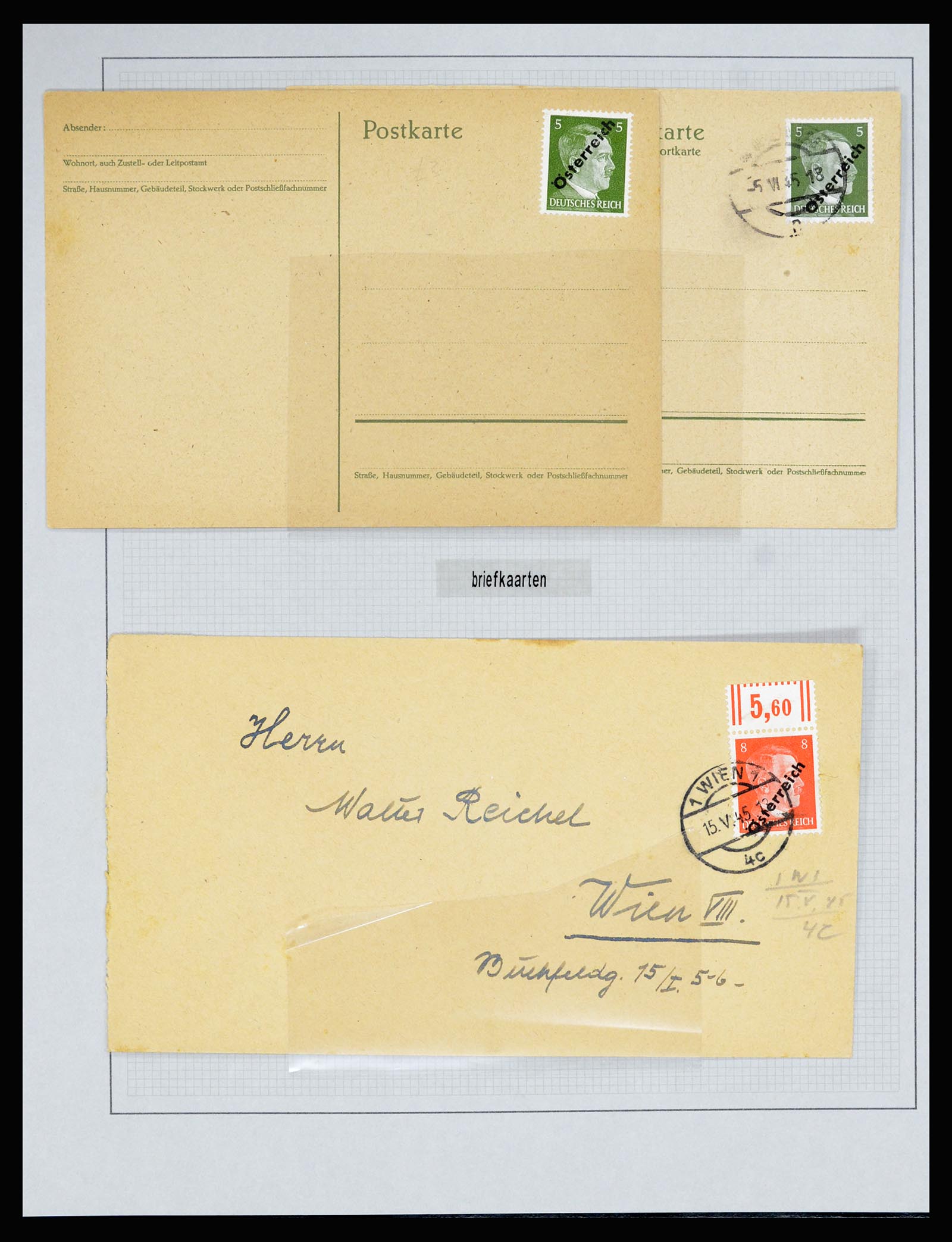 36820 008 - Postzegelverzameling 36820 Oostenrijk lokaaluitgaven 1945.
