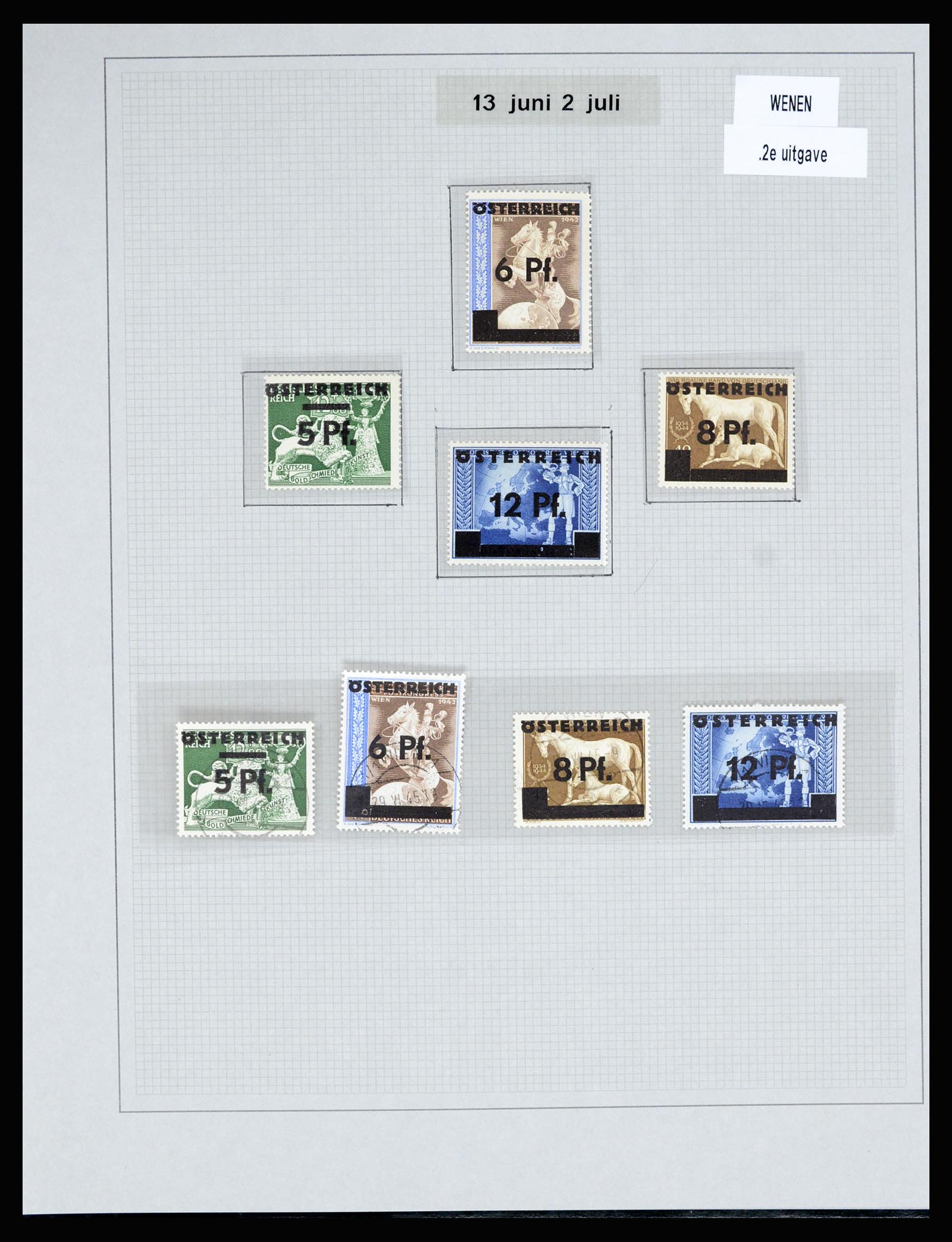 36820 009 - Postzegelverzameling 36820 Oostenrijk lokaaluitgaven 1945.