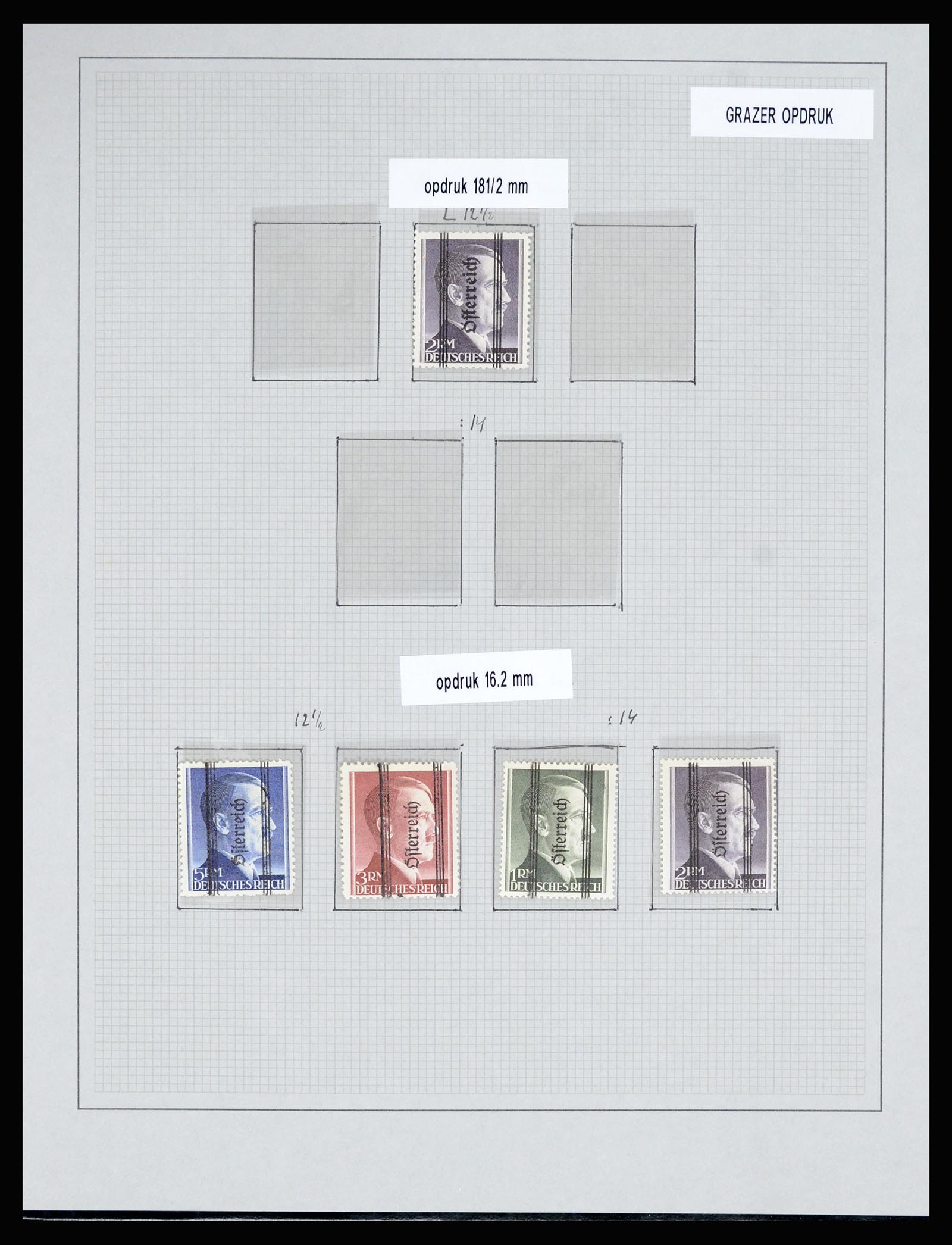 36820 014 - Postzegelverzameling 36820 Oostenrijk lokaaluitgaven 1945.