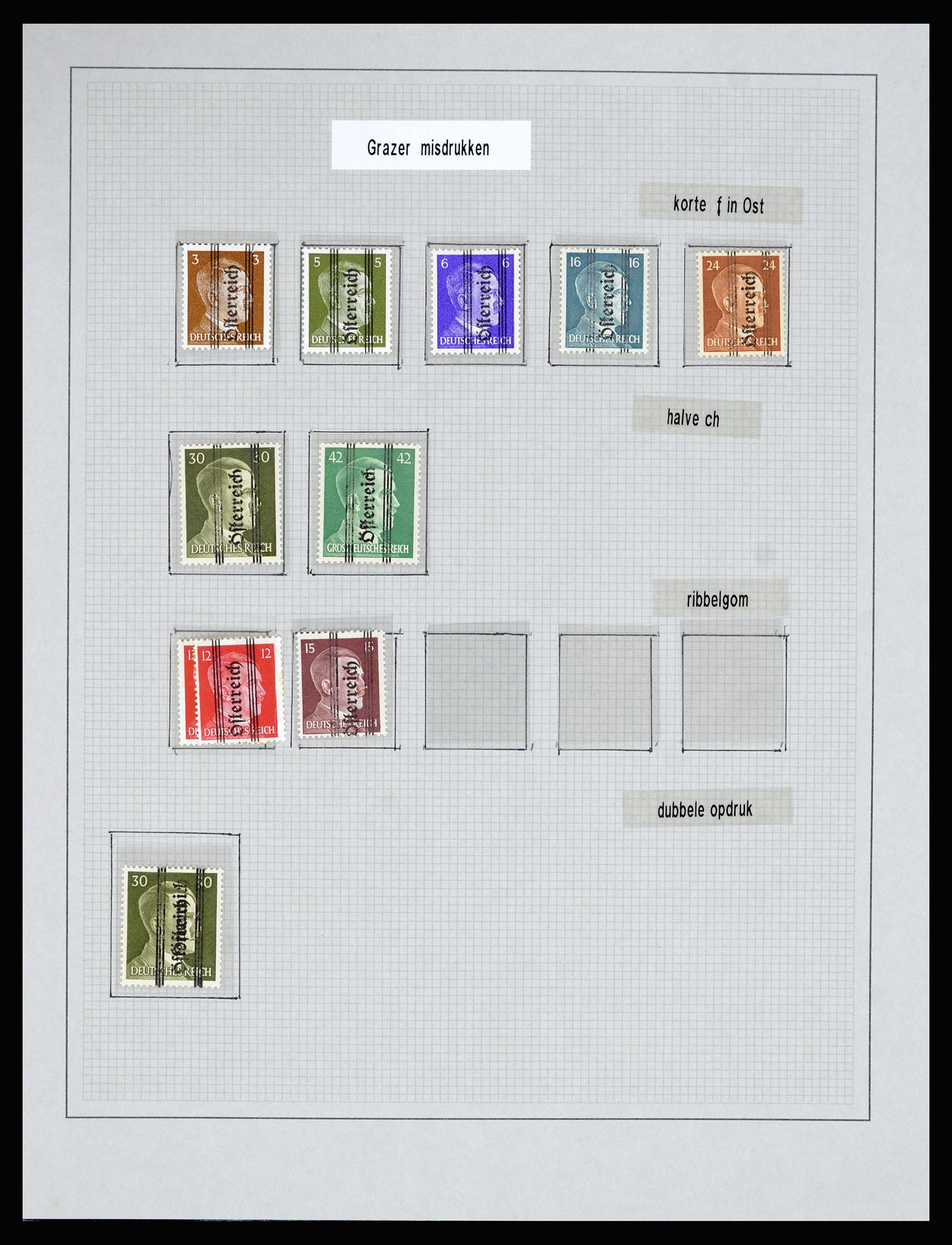 36820 016 - Postzegelverzameling 36820 Oostenrijk lokaaluitgaven 1945.