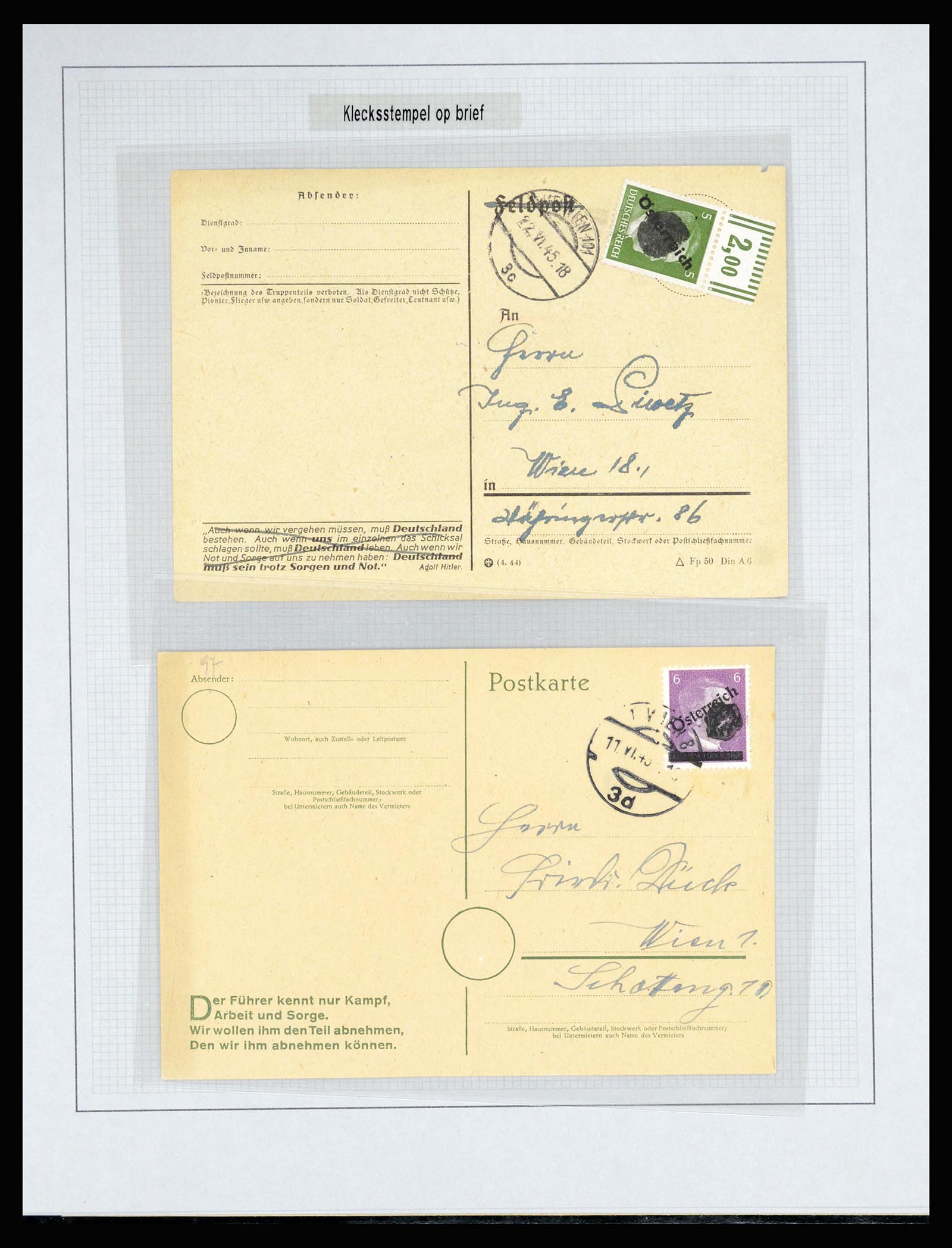 36820 027 - Postzegelverzameling 36820 Oostenrijk lokaaluitgaven 1945.