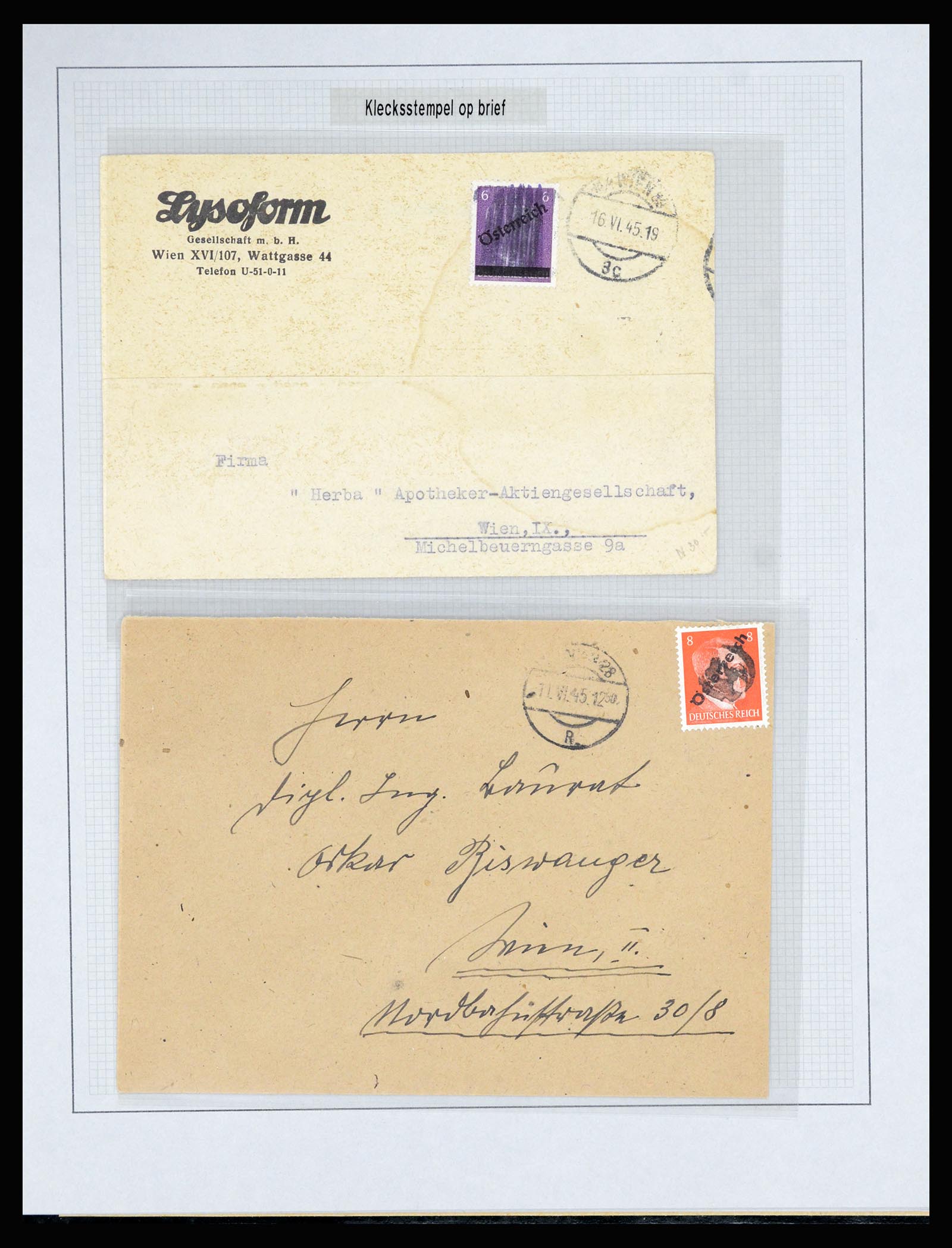 36820 028 - Postzegelverzameling 36820 Oostenrijk lokaaluitgaven 1945.