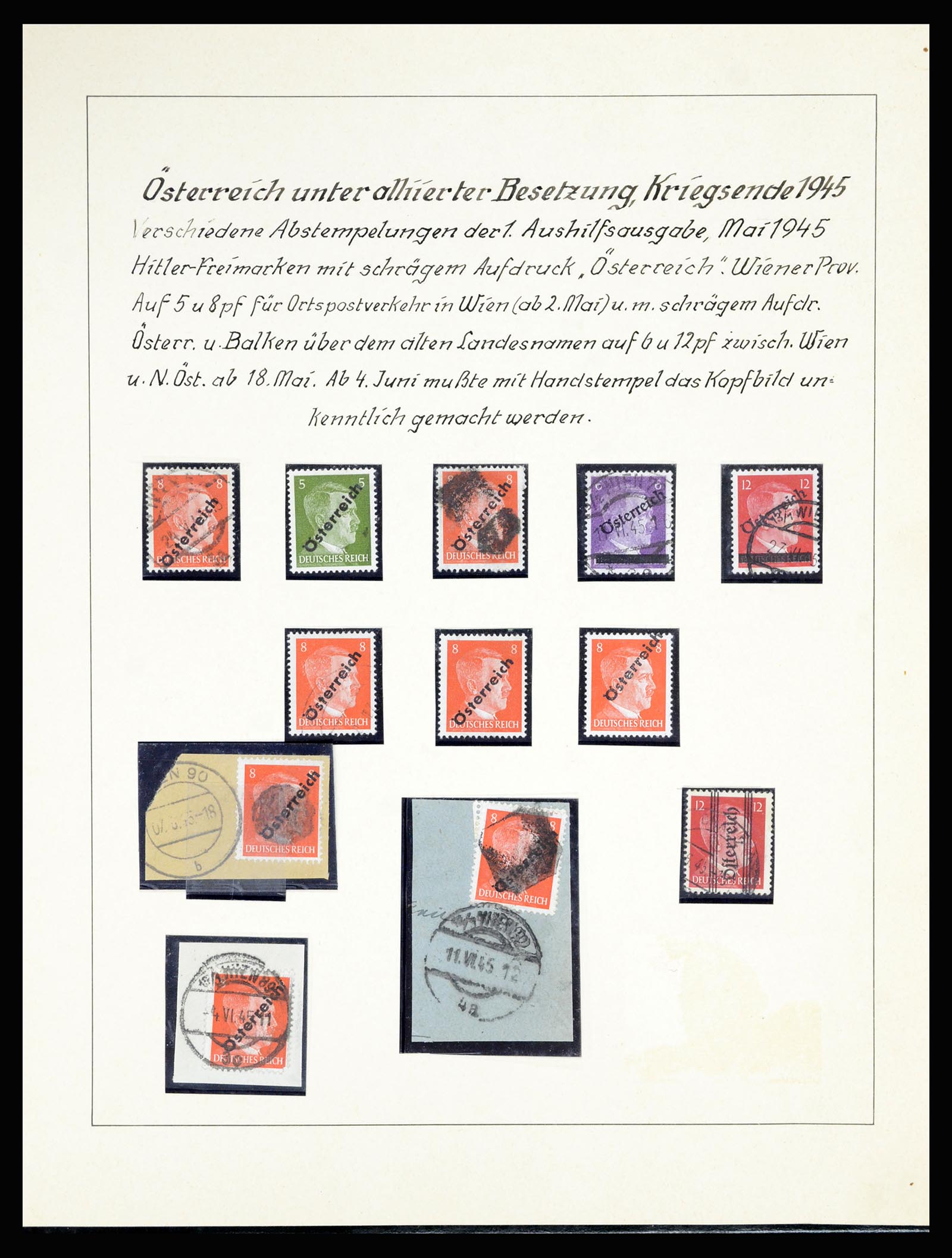 36820 040 - Postzegelverzameling 36820 Oostenrijk lokaaluitgaven 1945.