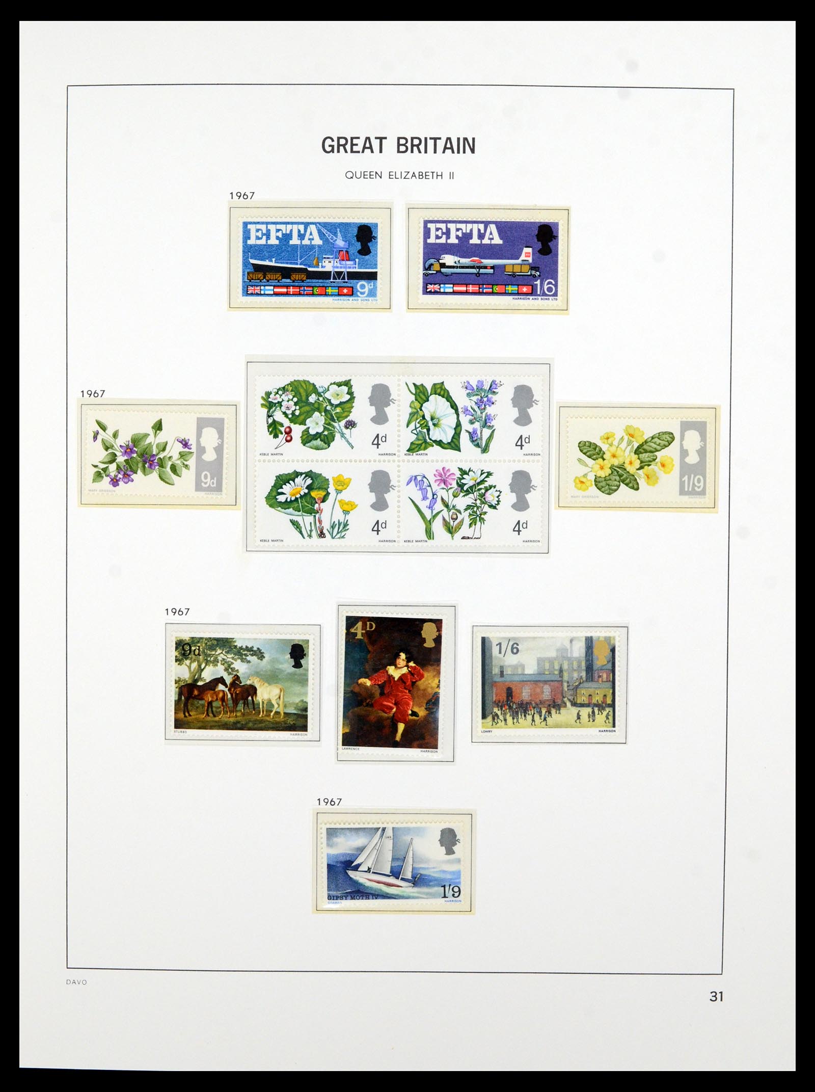 36821 036 - Postzegelverzameling 36821 Engeland 1856-1970.