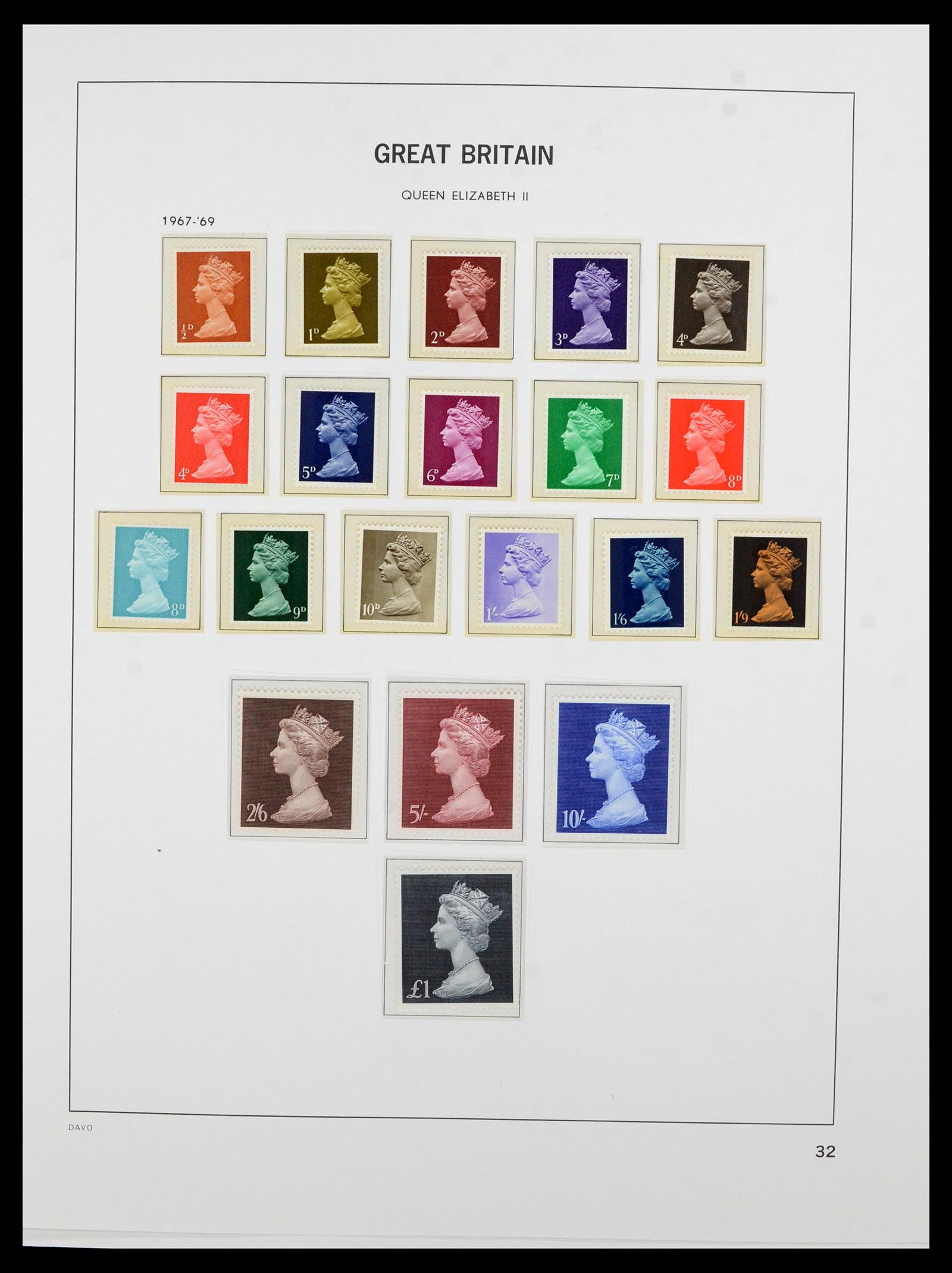 36821 038 - Stamp collection 36821 Great Britain 1856-1970.