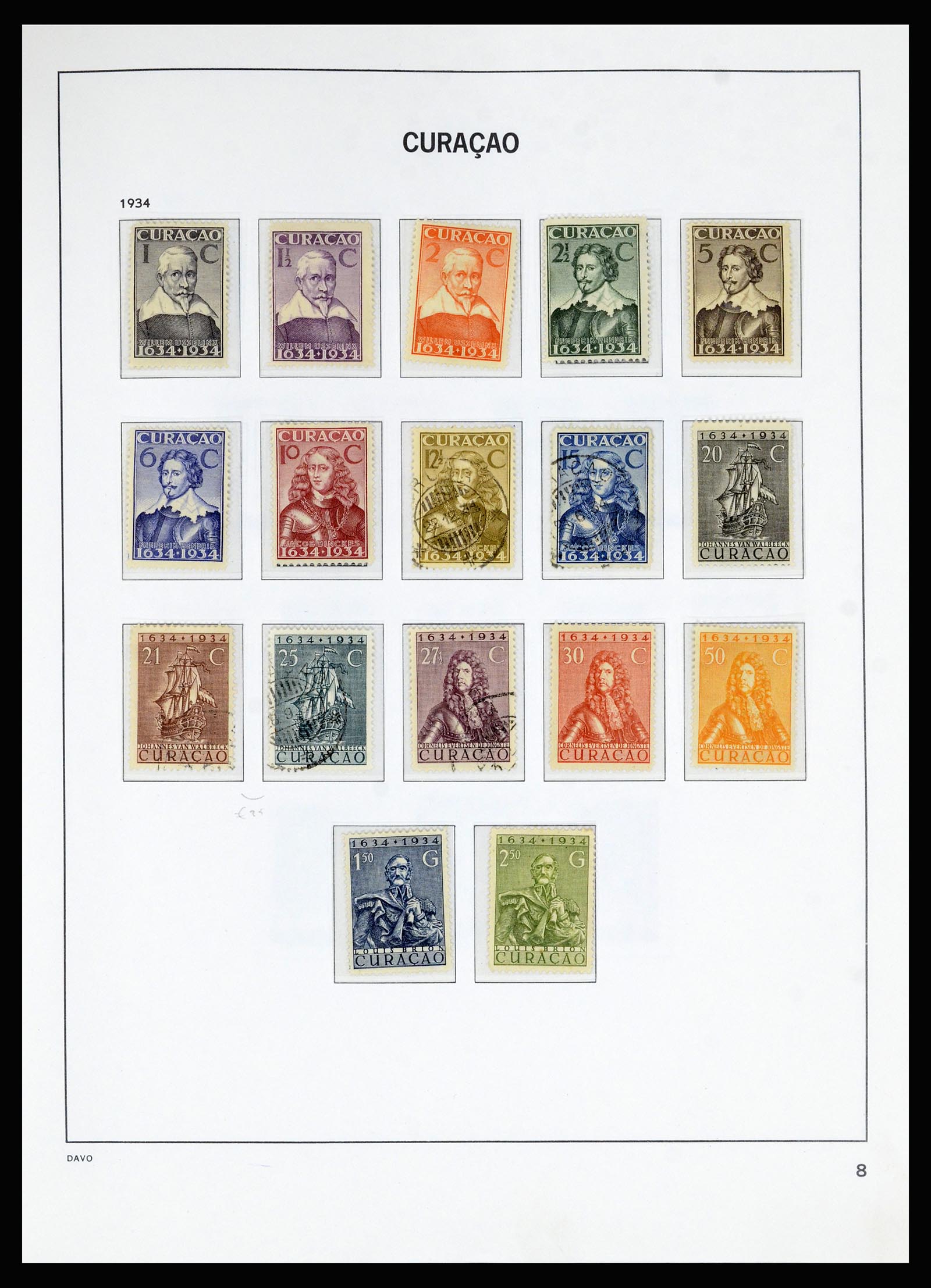 36823 008 - Postzegelverzameling 36823 Curaçao en Nederlandse Antillen  1873-1988