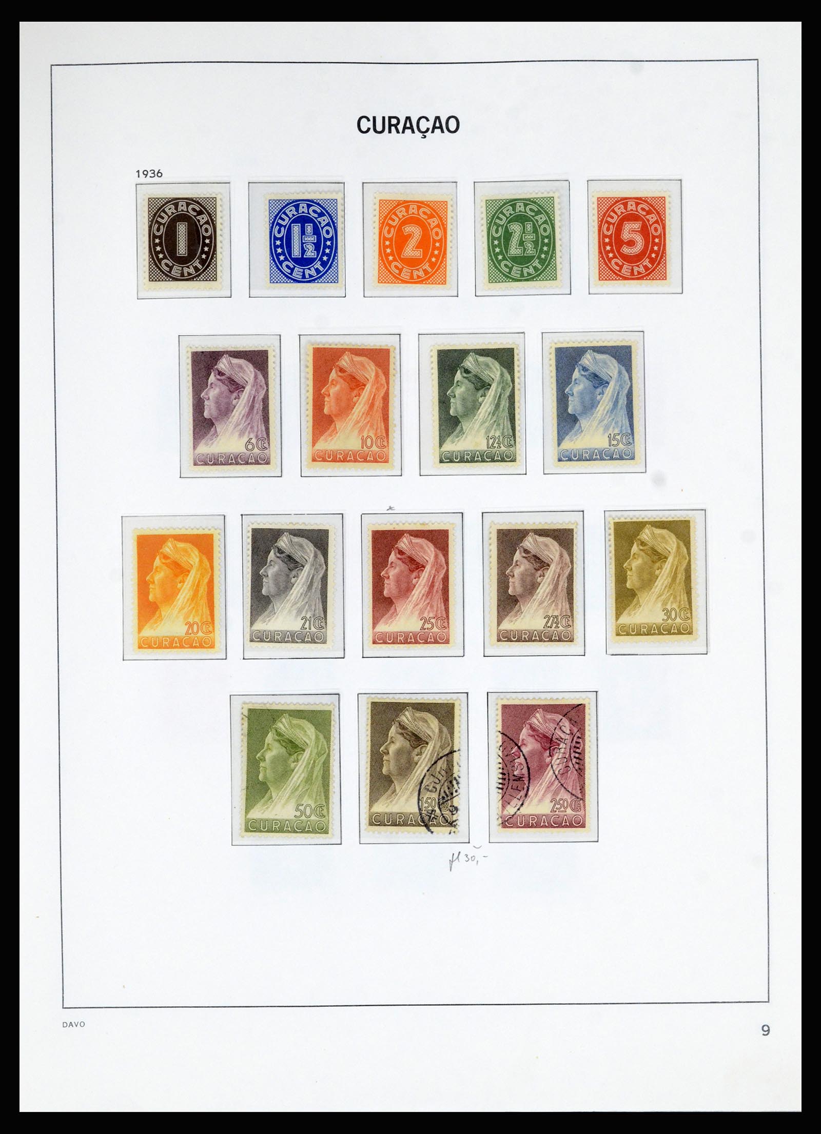 36823 009 - Postzegelverzameling 36823 Curaçao en Nederlandse Antillen  1873-1988