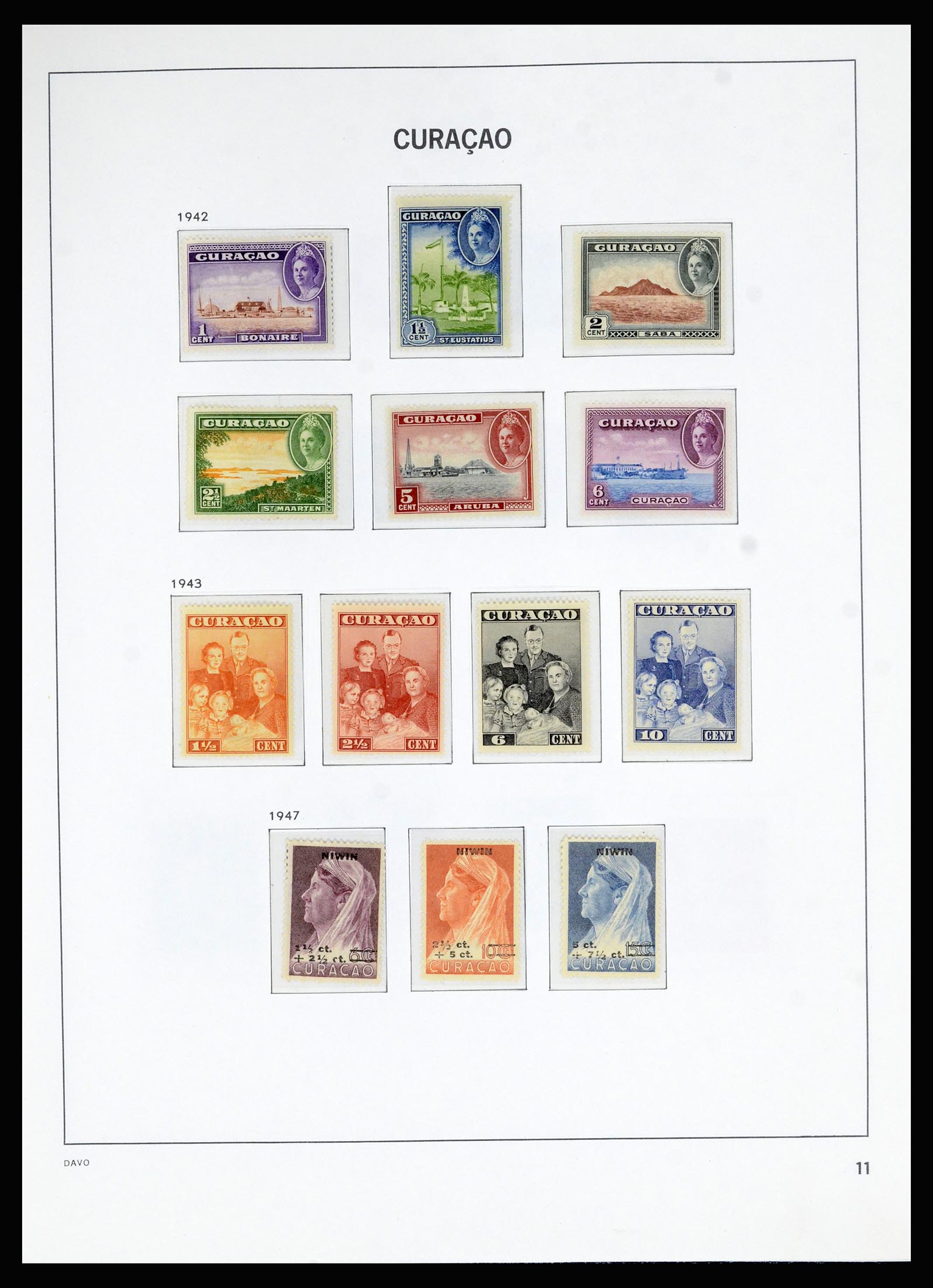 36823 011 - Postzegelverzameling 36823 Curaçao en Nederlandse Antillen  1873-1988