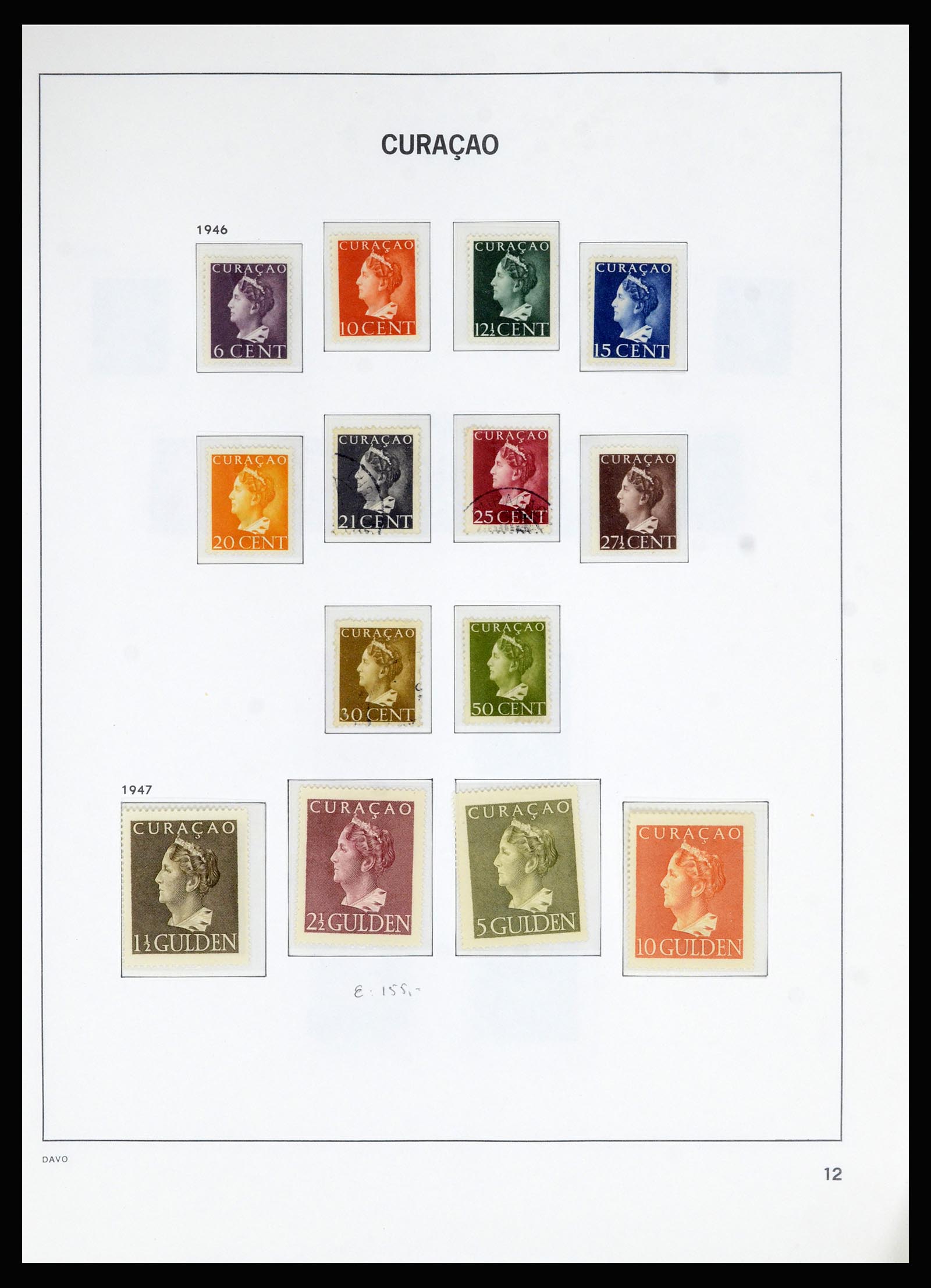 36823 012 - Postzegelverzameling 36823 Curaçao en Nederlandse Antillen  1873-1988