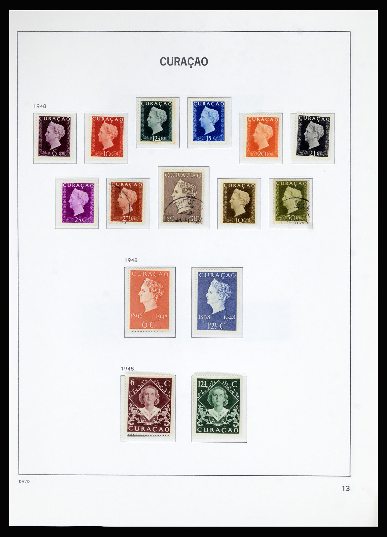 36823 013 - Postzegelverzameling 36823 Curaçao en Nederlandse Antillen  1873-1988