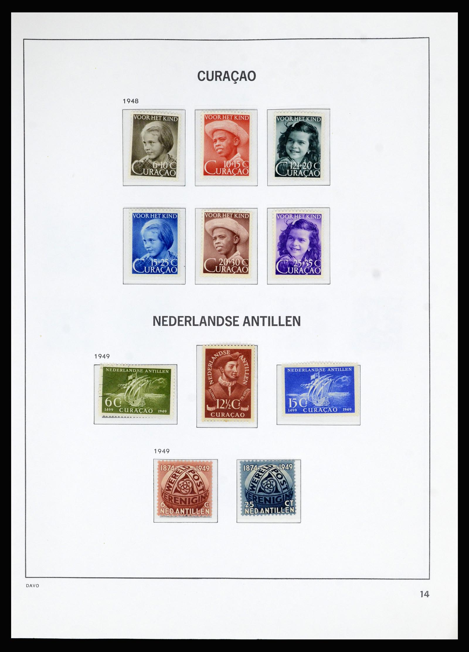 36823 014 - Postzegelverzameling 36823 Curaçao en Nederlandse Antillen  1873-1988
