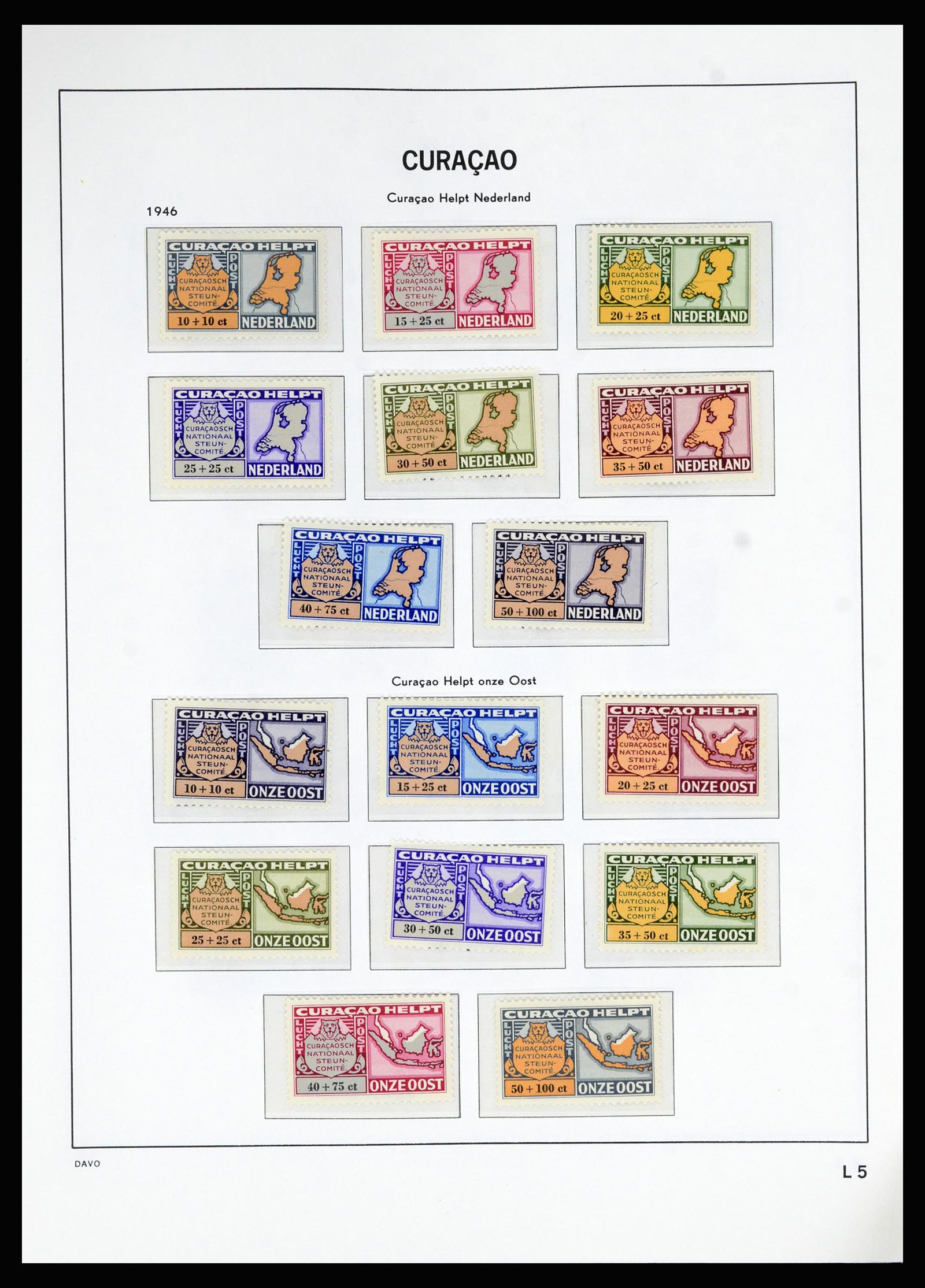 36823 019 - Postzegelverzameling 36823 Curaçao en Nederlandse Antillen  1873-1988