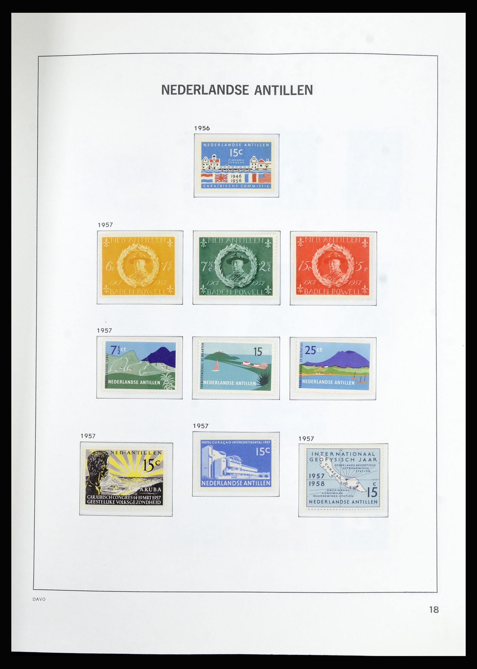 36823 027 - Postzegelverzameling 36823 Curaçao en Nederlandse Antillen  1873-1988