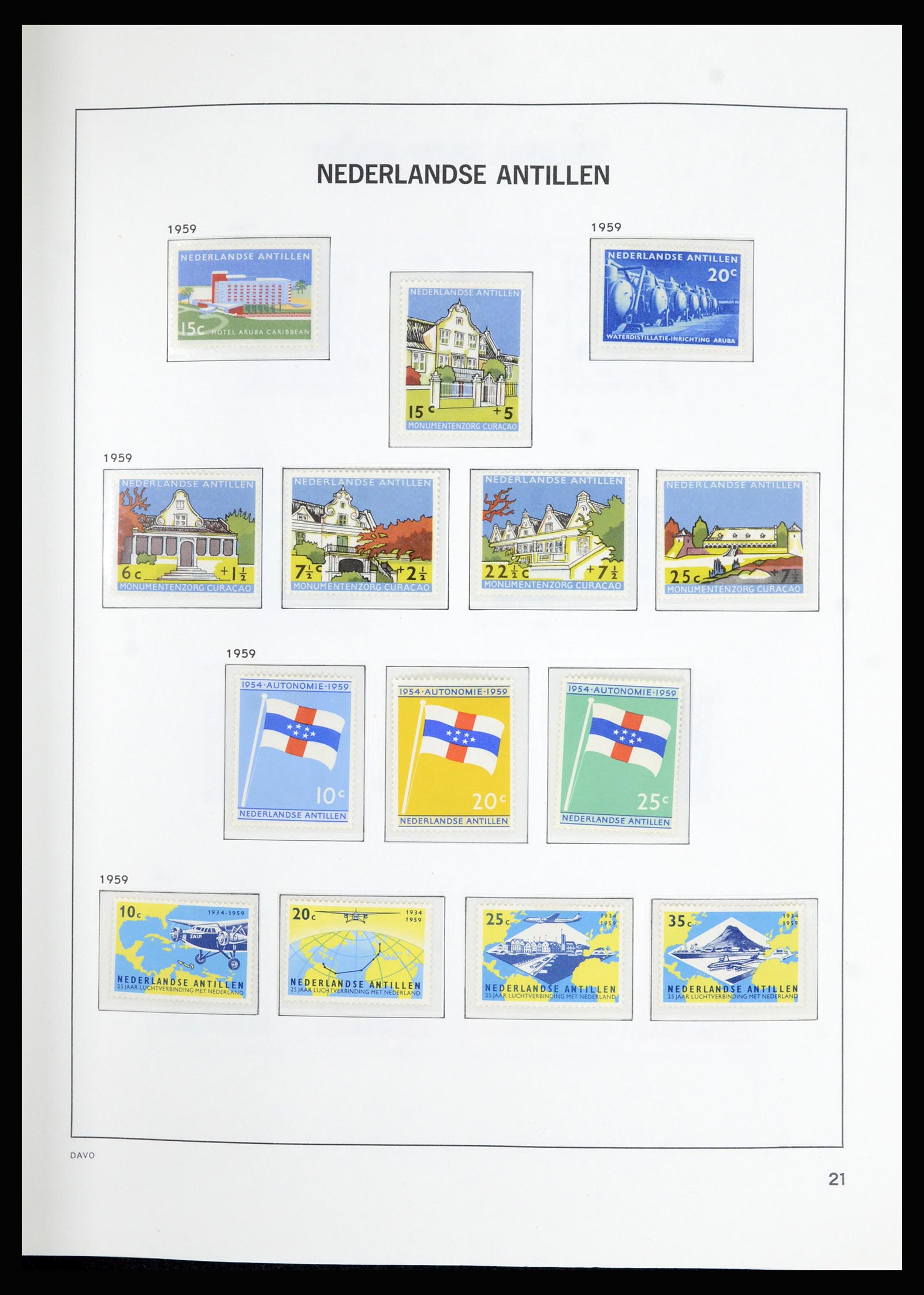 36823 030 - Postzegelverzameling 36823 Curaçao en Nederlandse Antillen  1873-1988
