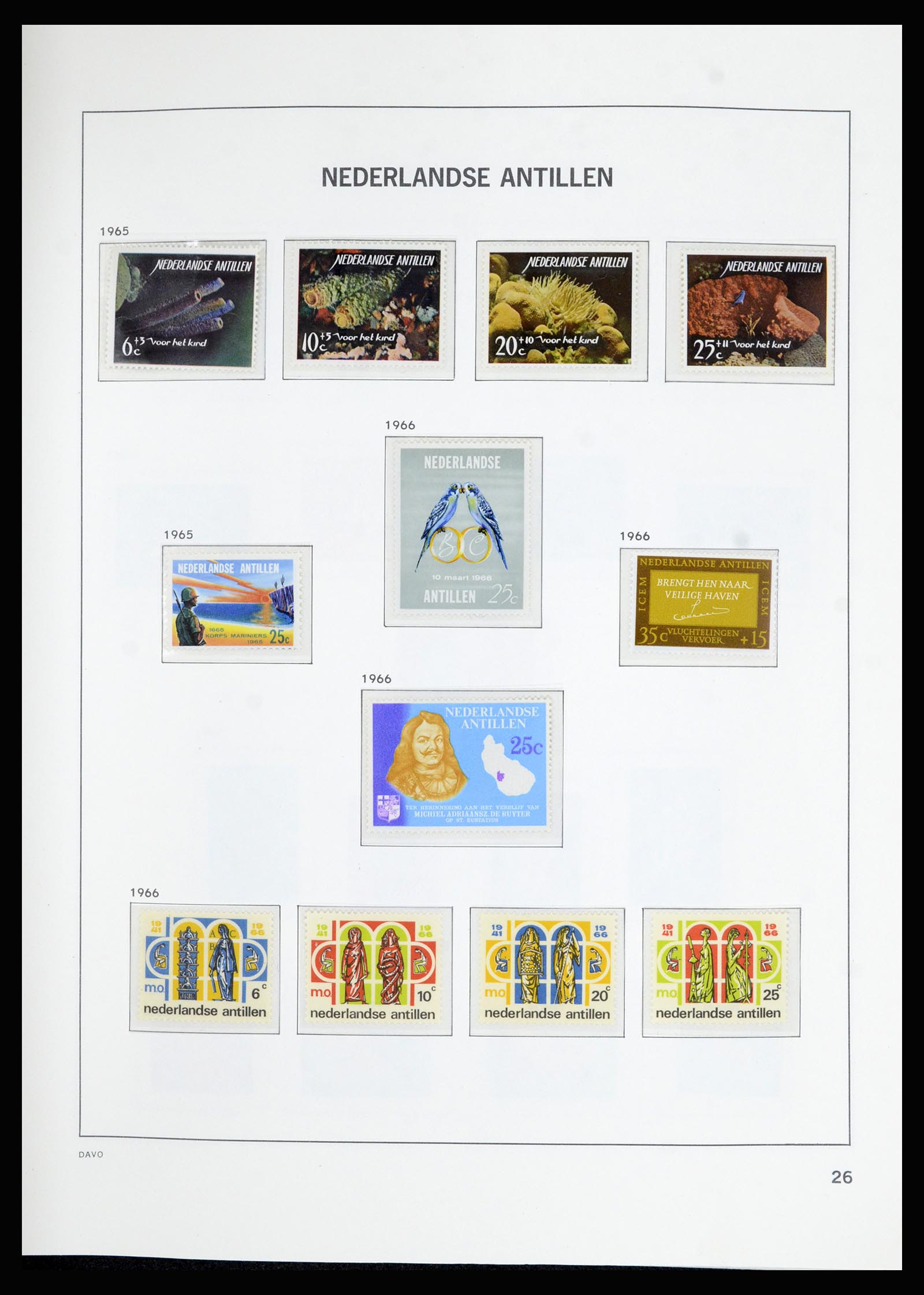 36823 036 - Postzegelverzameling 36823 Curaçao en Nederlandse Antillen  1873-1988