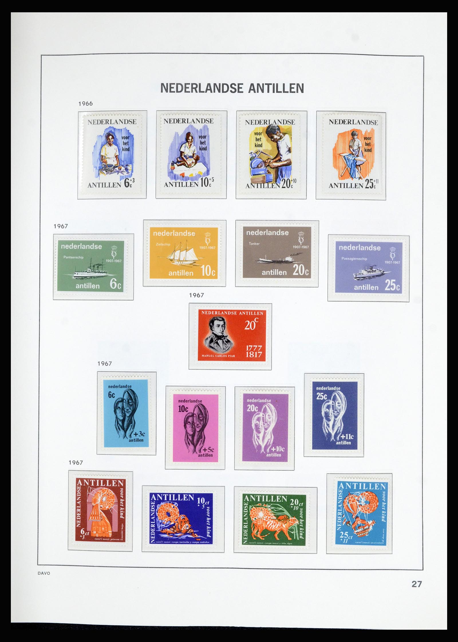 36823 037 - Postzegelverzameling 36823 Curaçao en Nederlandse Antillen  1873-1988