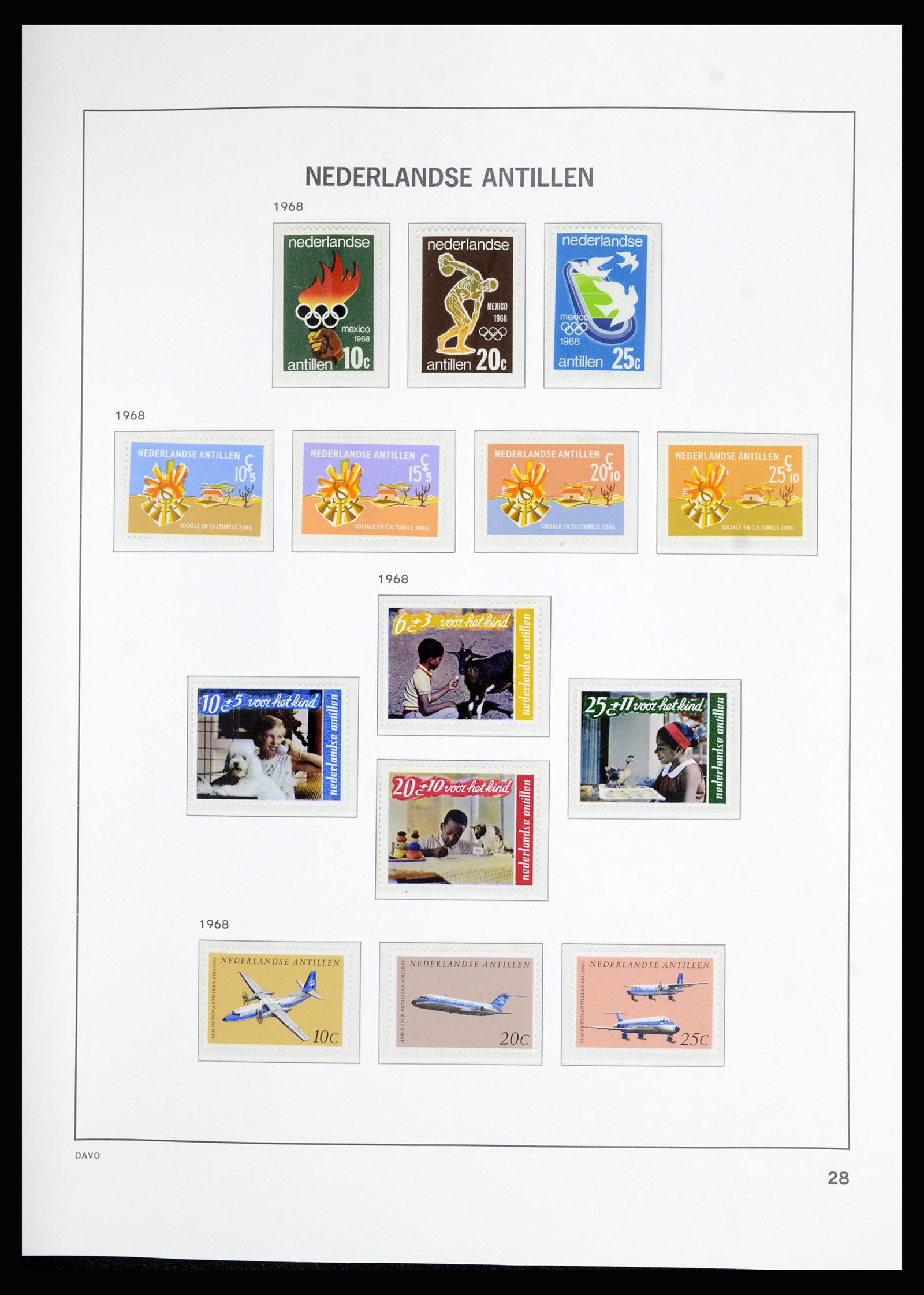 36823 038 - Postzegelverzameling 36823 Curaçao en Nederlandse Antillen  1873-1988