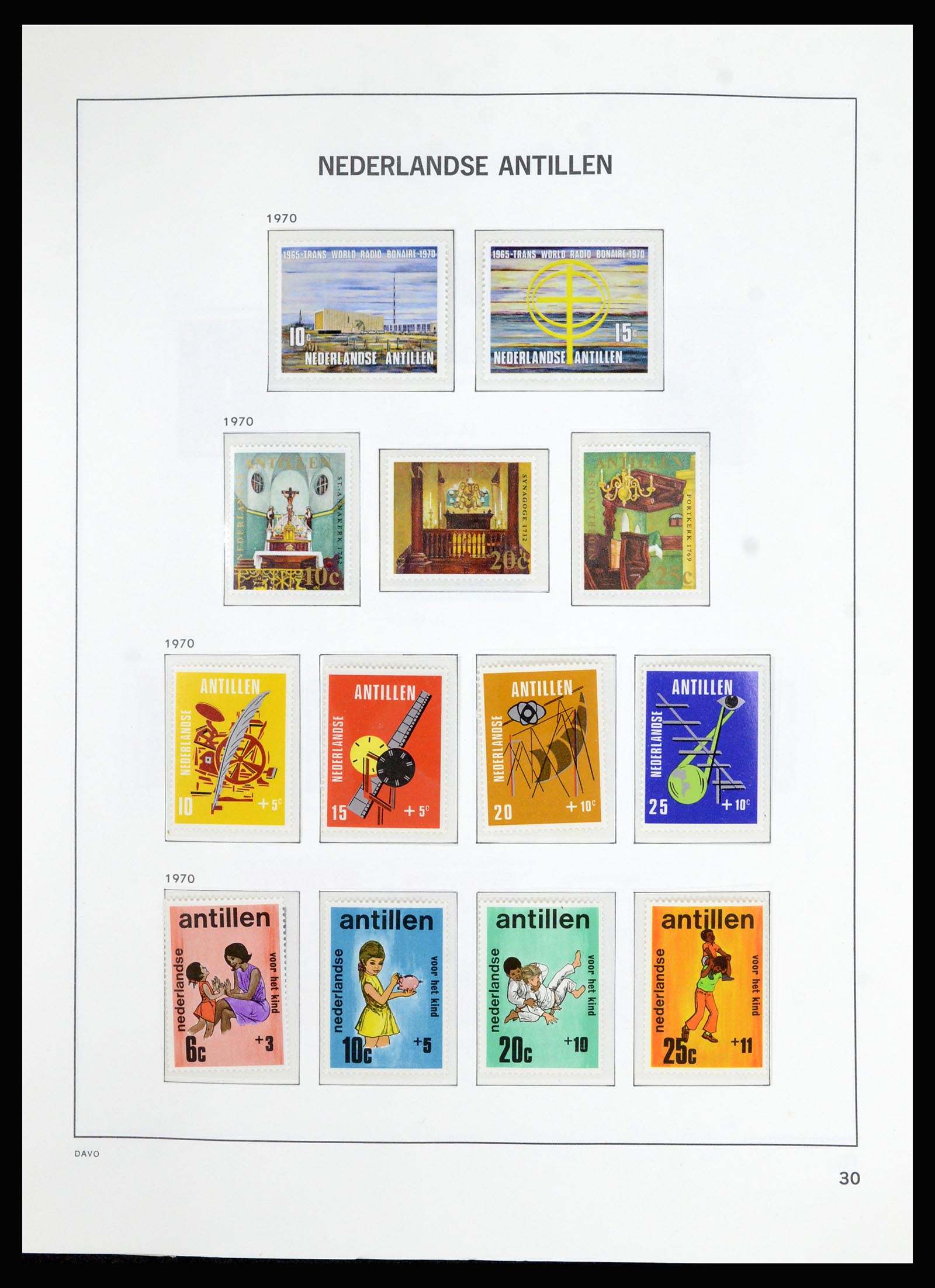 36823 041 - Postzegelverzameling 36823 Curaçao en Nederlandse Antillen  1873-1988