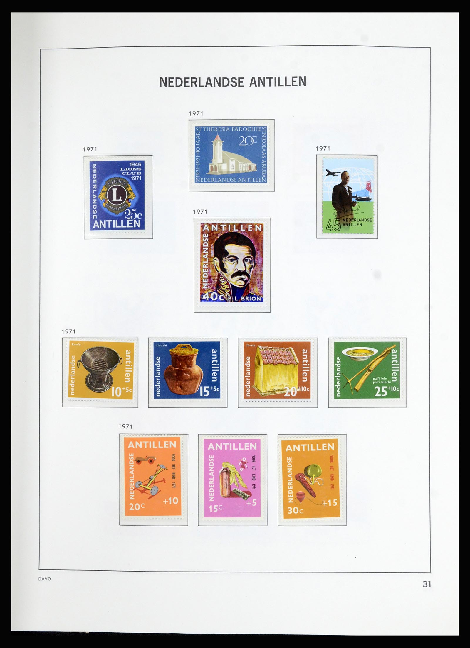 36823 042 - Postzegelverzameling 36823 Curaçao en Nederlandse Antillen  1873-1988