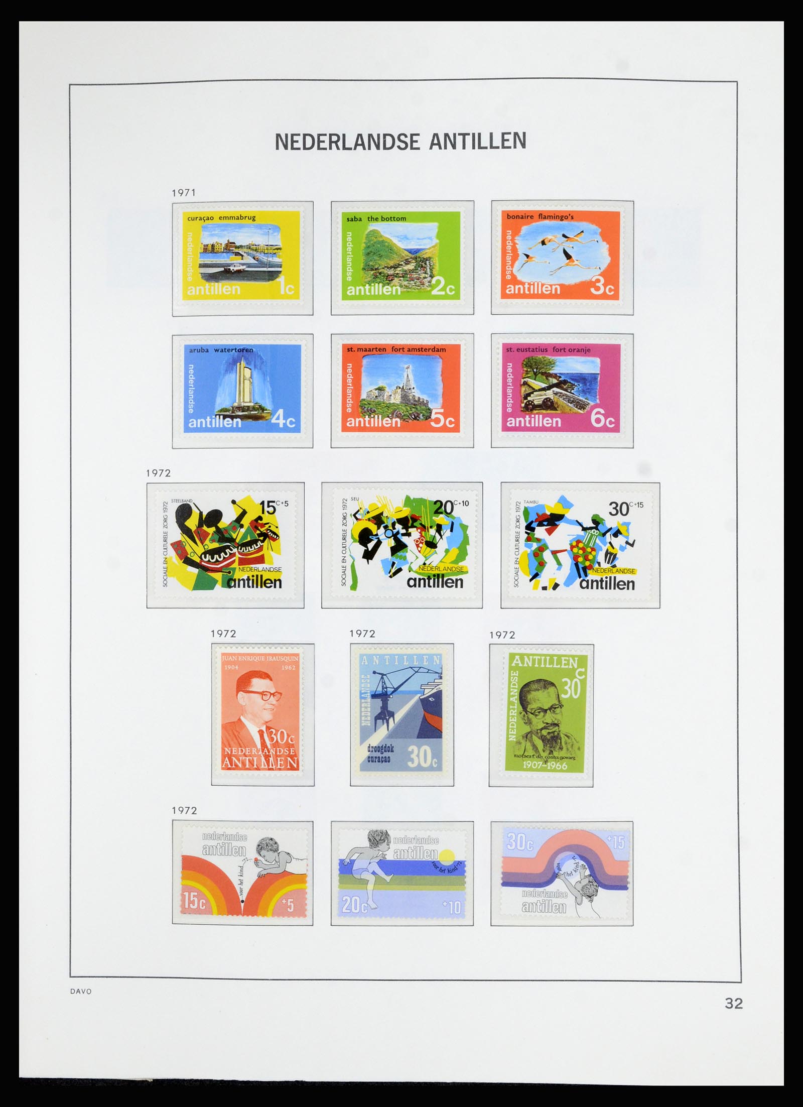 36823 043 - Postzegelverzameling 36823 Curaçao en Nederlandse Antillen  1873-1988