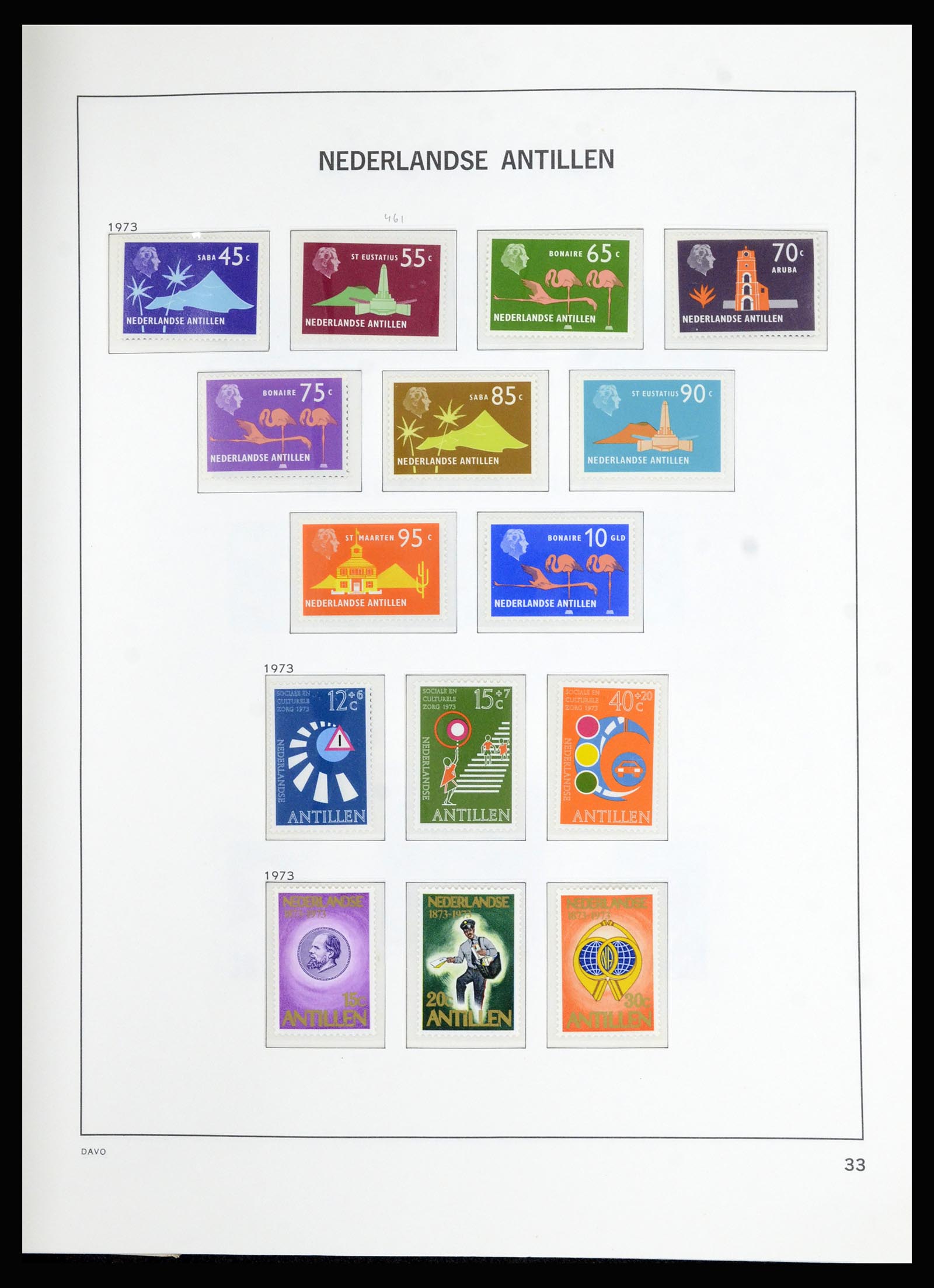 36823 044 - Postzegelverzameling 36823 Curaçao en Nederlandse Antillen  1873-1988