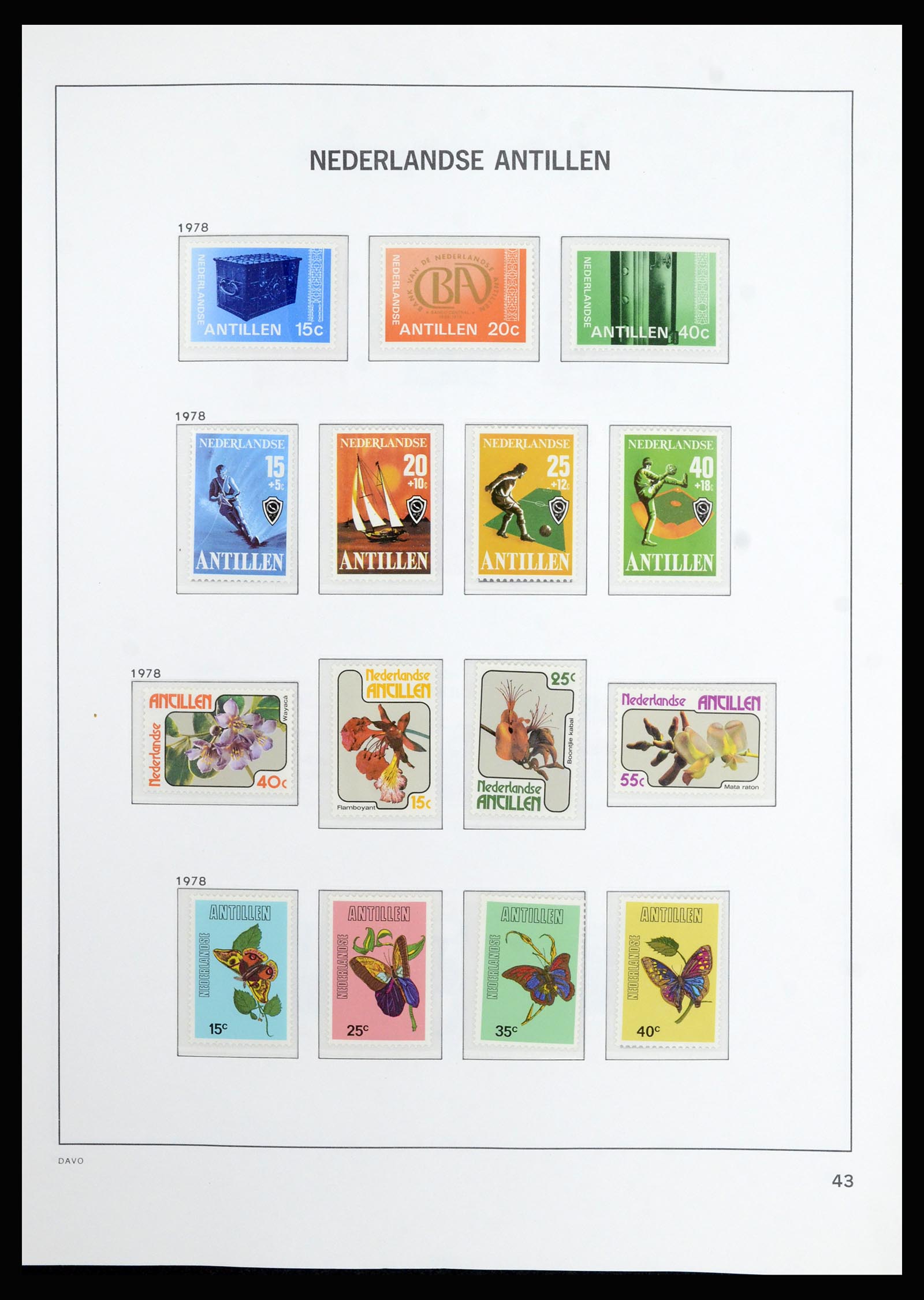 36823 056 - Postzegelverzameling 36823 Curaçao en Nederlandse Antillen  1873-1988